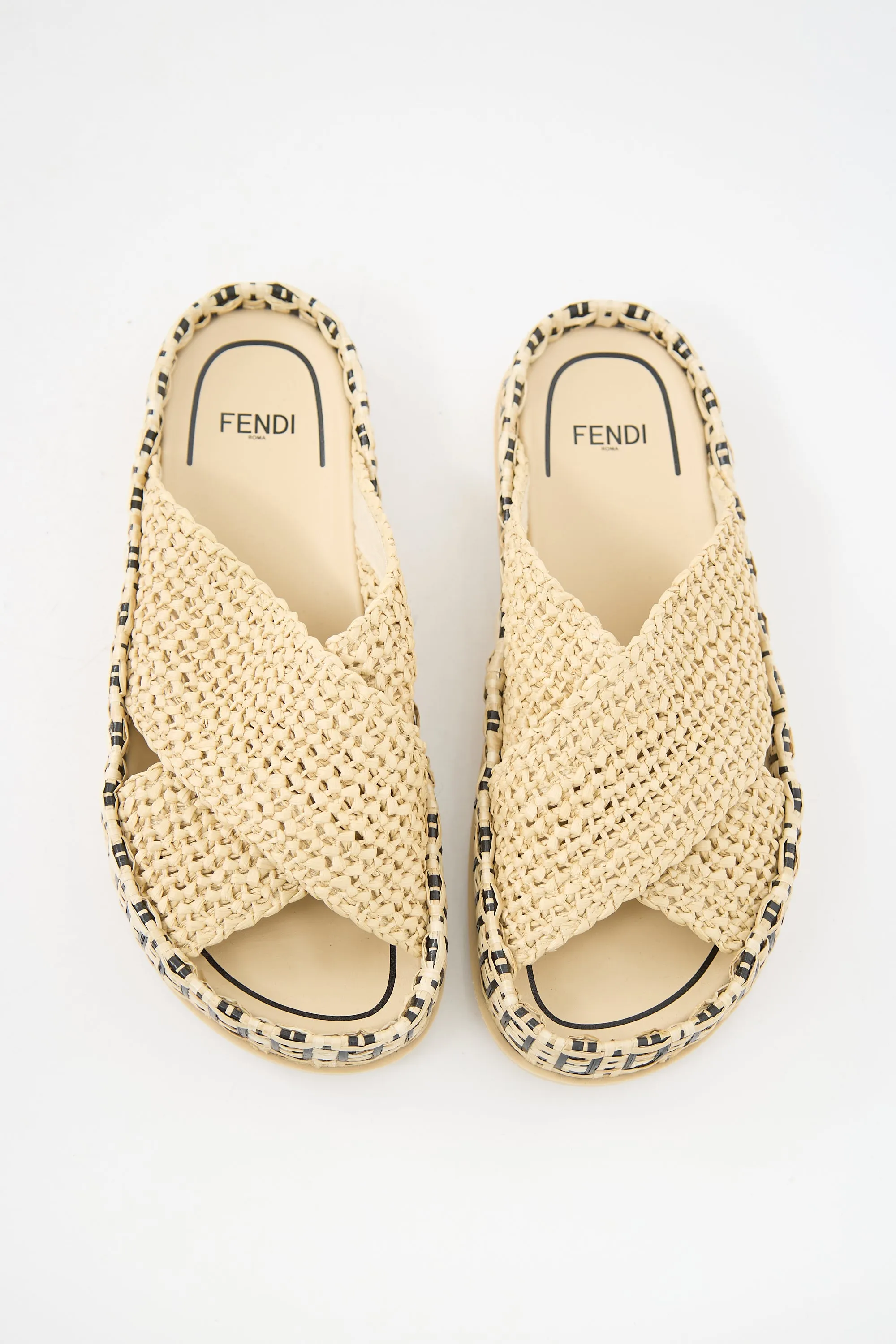 Raffia Reflection Slide sold by VSP Consignment product image thumbnail 2