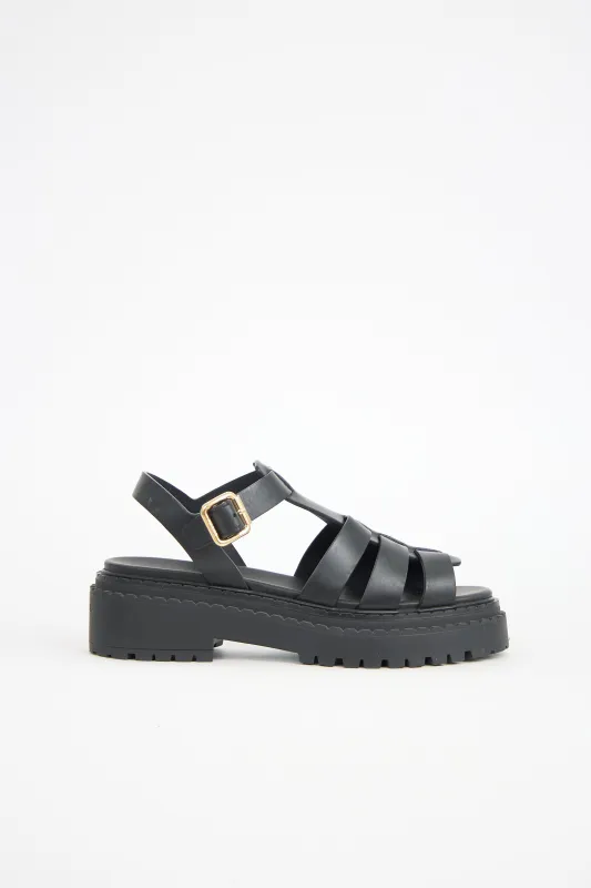 Leather Caged Sandal sold by VSP Consignment