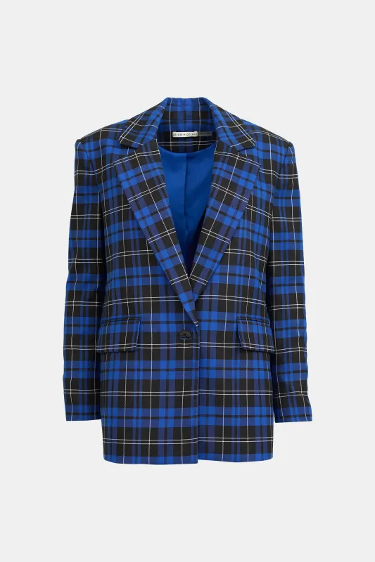 Denny Plaid Blazer made by Alice + Olivia