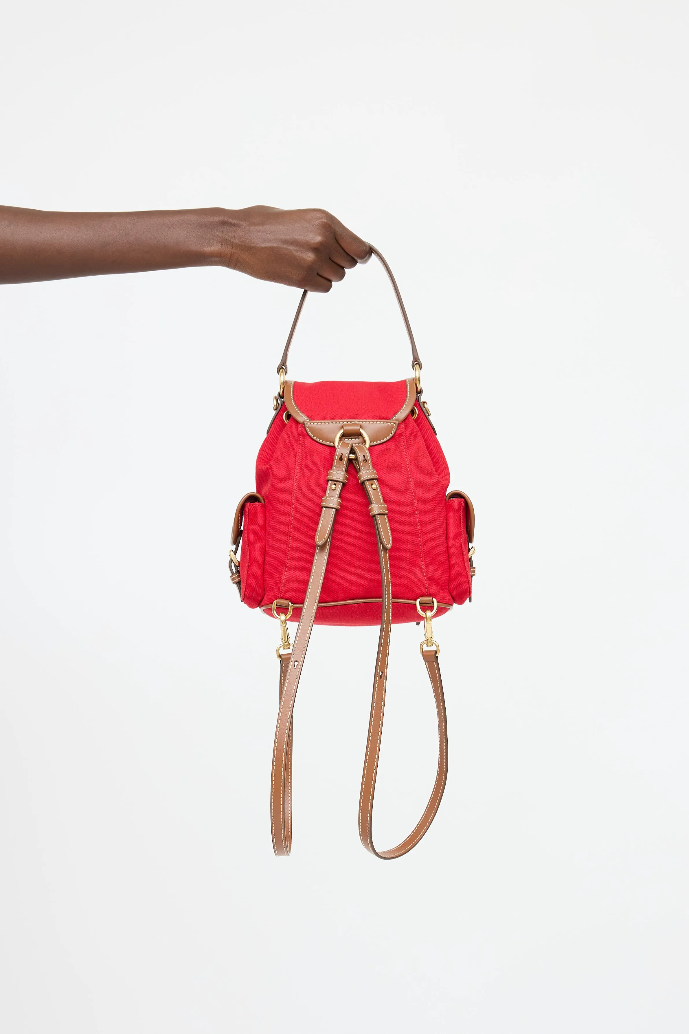 Canvas Leather Mini Backpack sold by VSP Consignment product image thumbnail 3