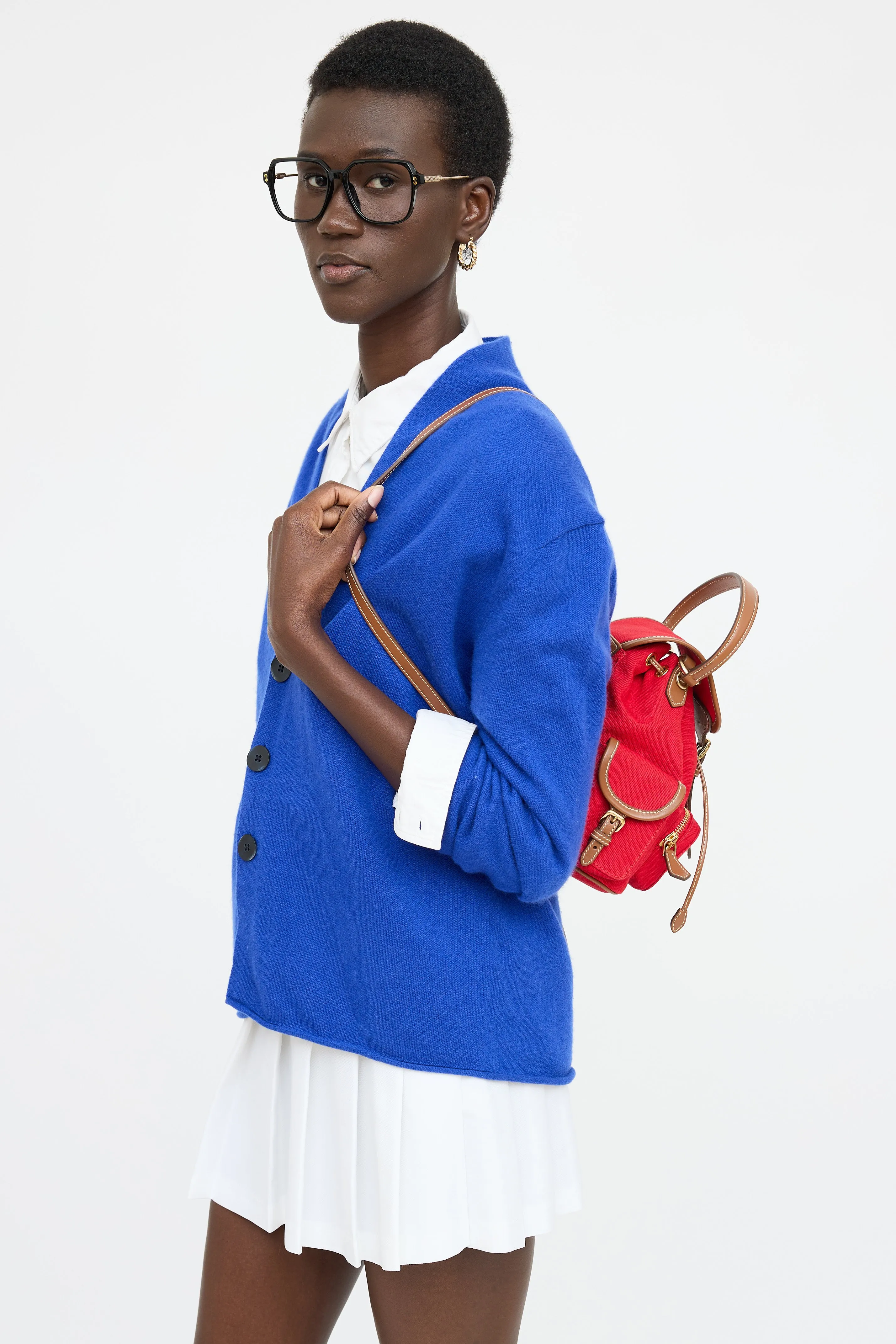 Canvas Leather Mini Backpack sold by VSP Consignment product image thumbnail 4