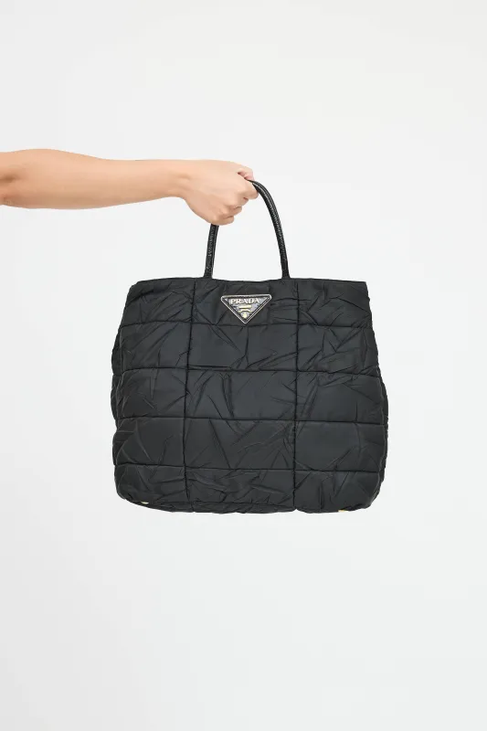 Nylon Naplak Bomber Tote Bag made by Prada