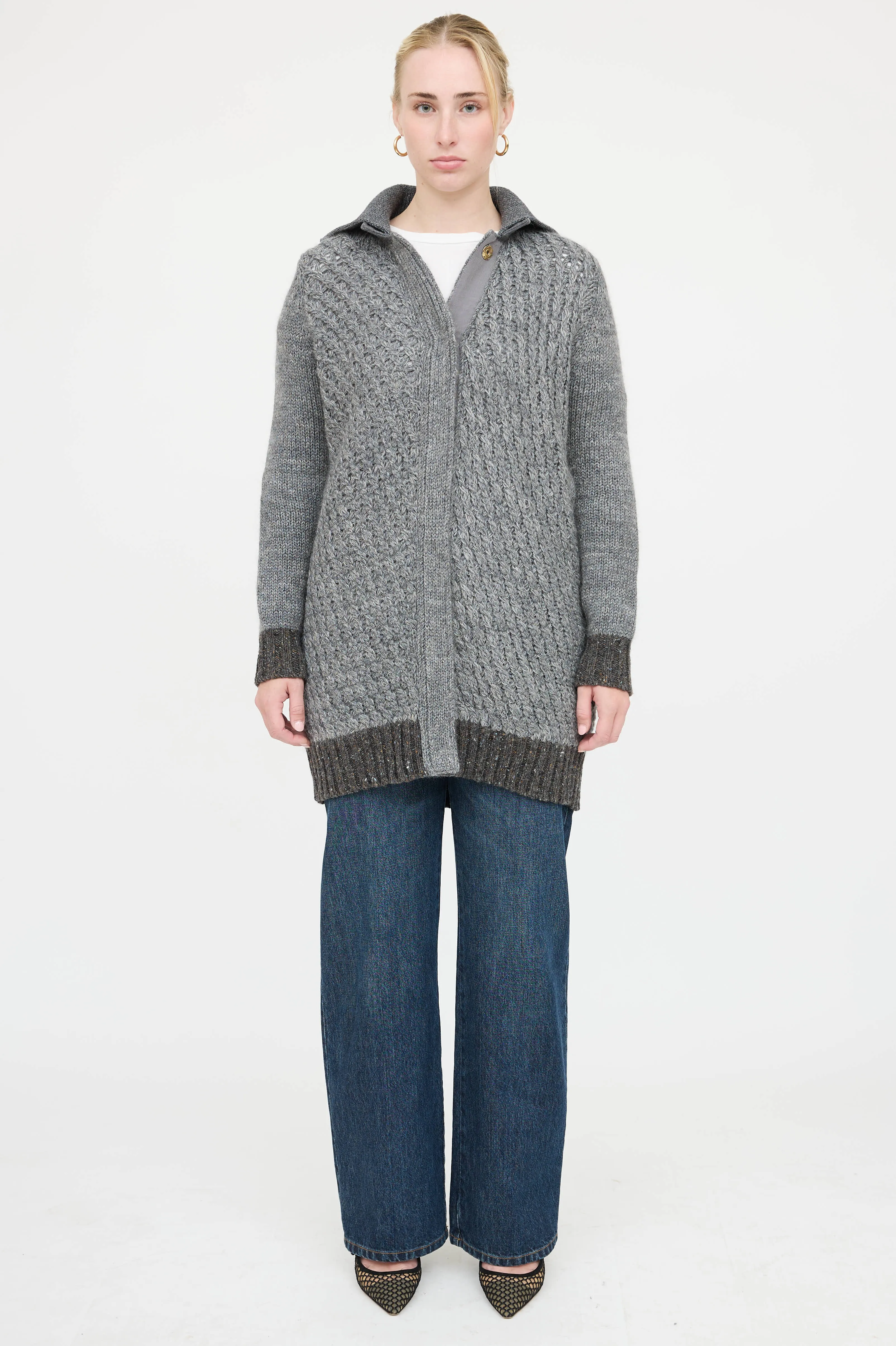 Knit Long Cardigan sold by VSP Consignment product image thumbnail 2