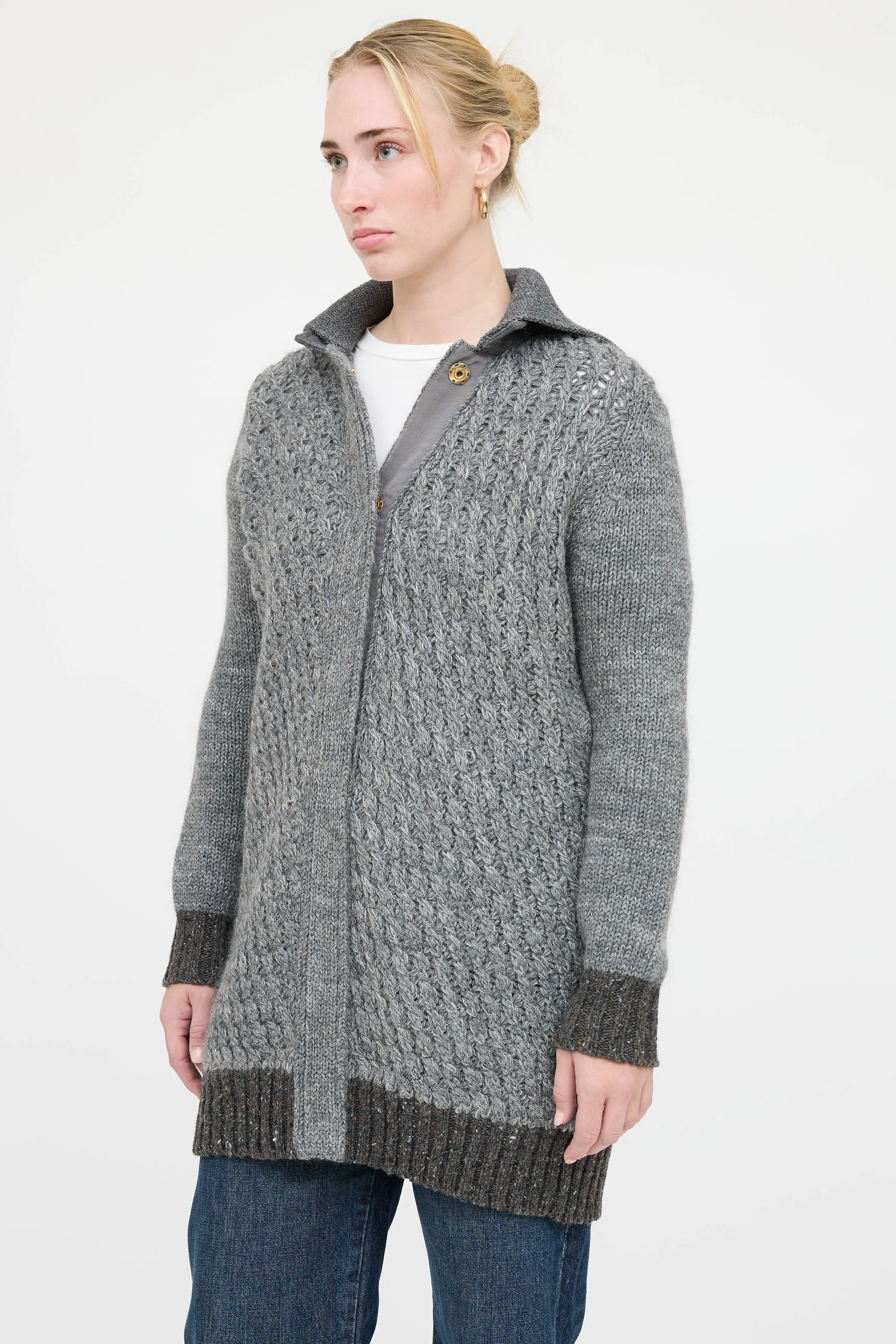 Knit Long Cardigan sold by VSP Consignment product image thumbnail 3