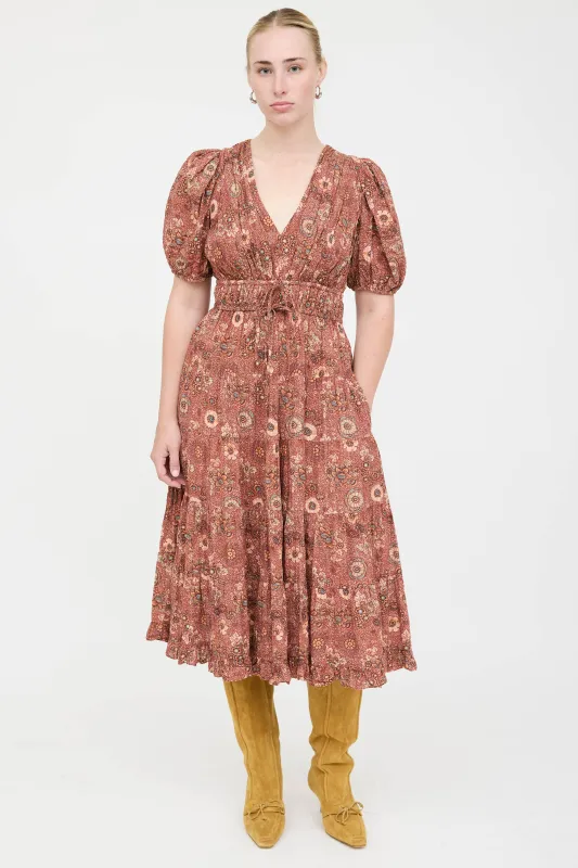Floral Pleated Dress made by Ulla Johnson