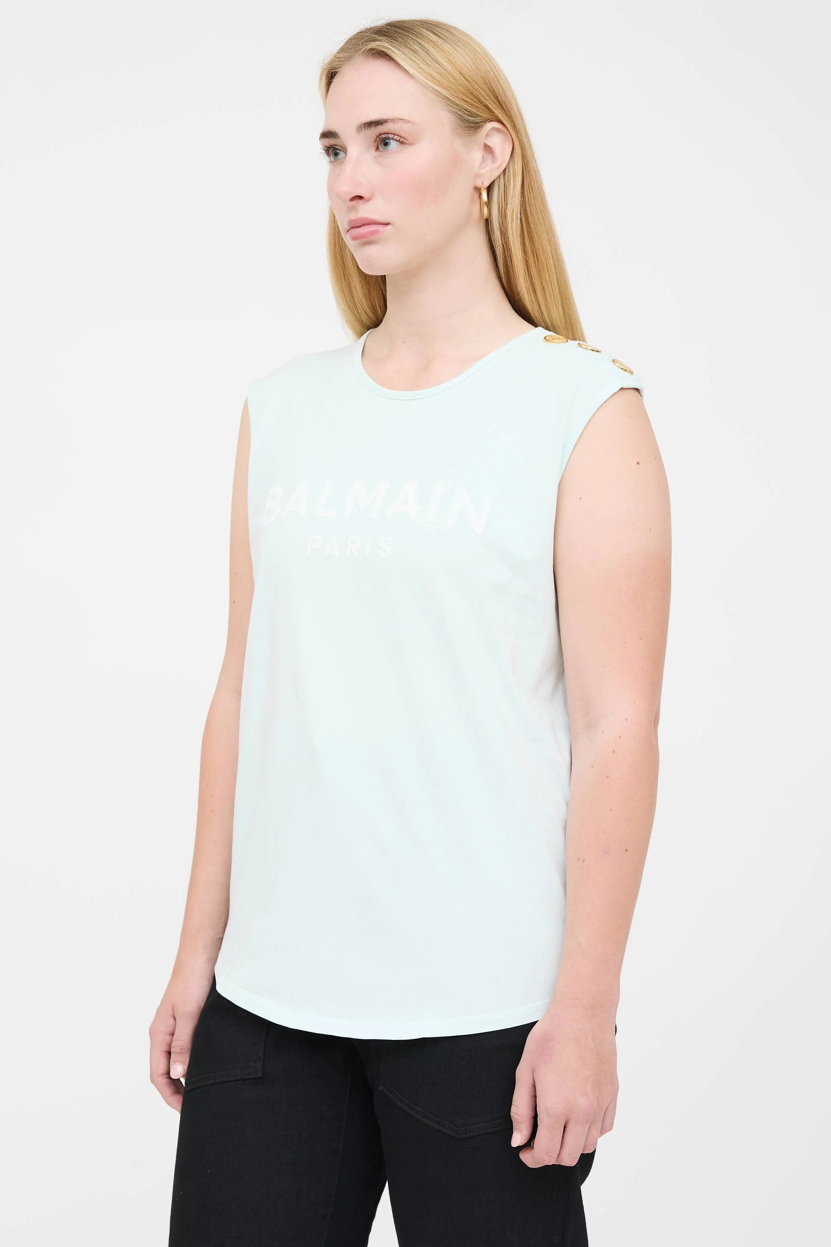 Sleeveless Logo T-Shirt sold by VSP Consignment product image thumbnail 3