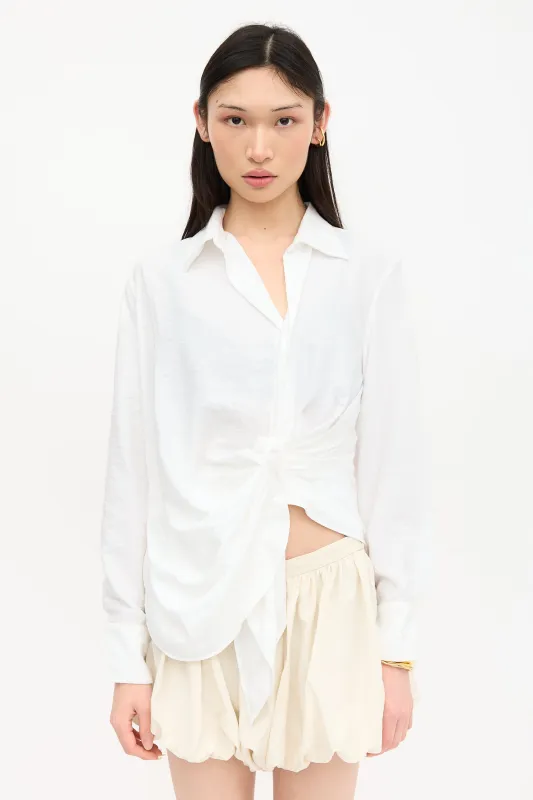 Ruched La Chemise Bahia Shirt made by Jacquemus