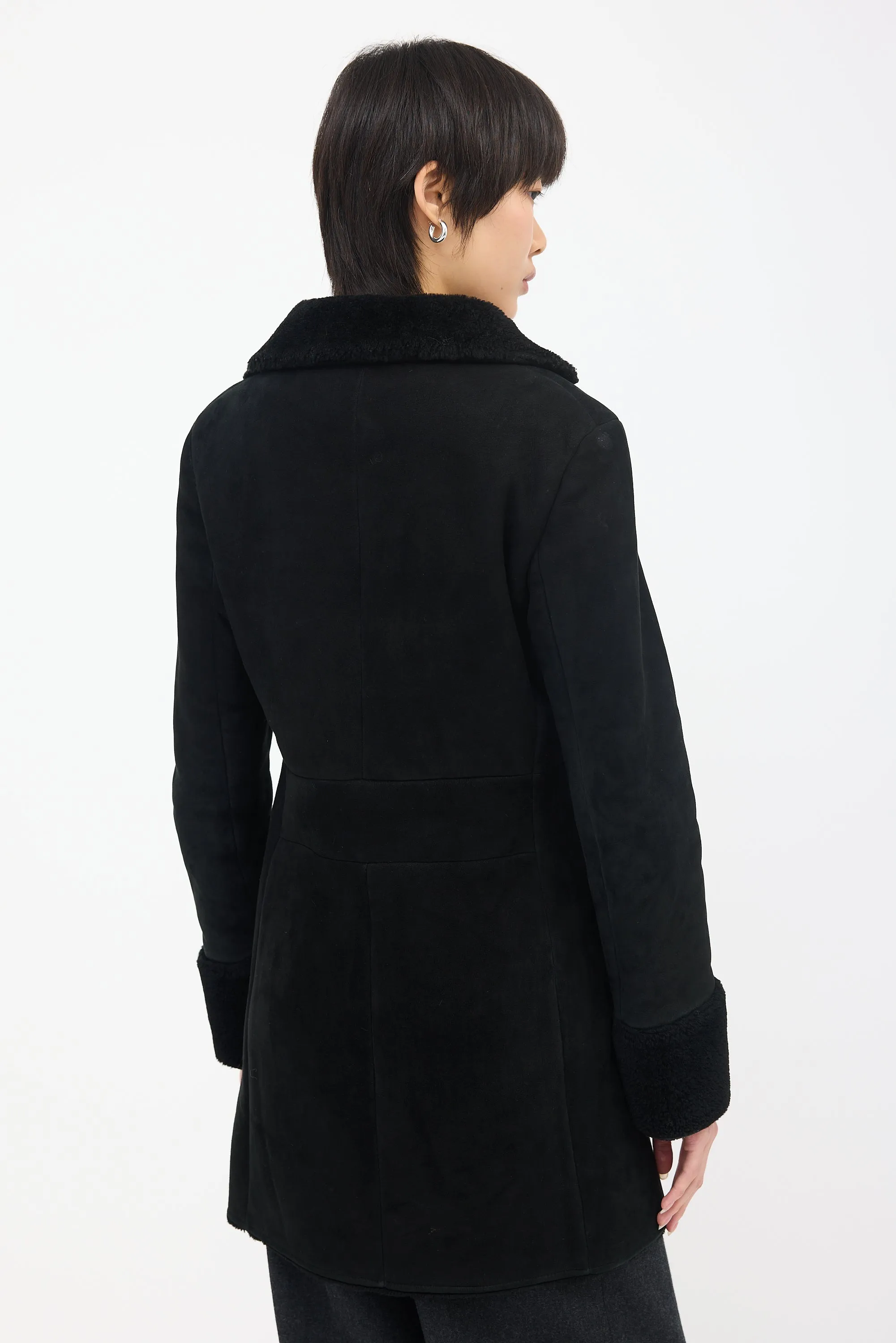Suede Shearling Coat sold by VSP Consignment product image thumbnail 4