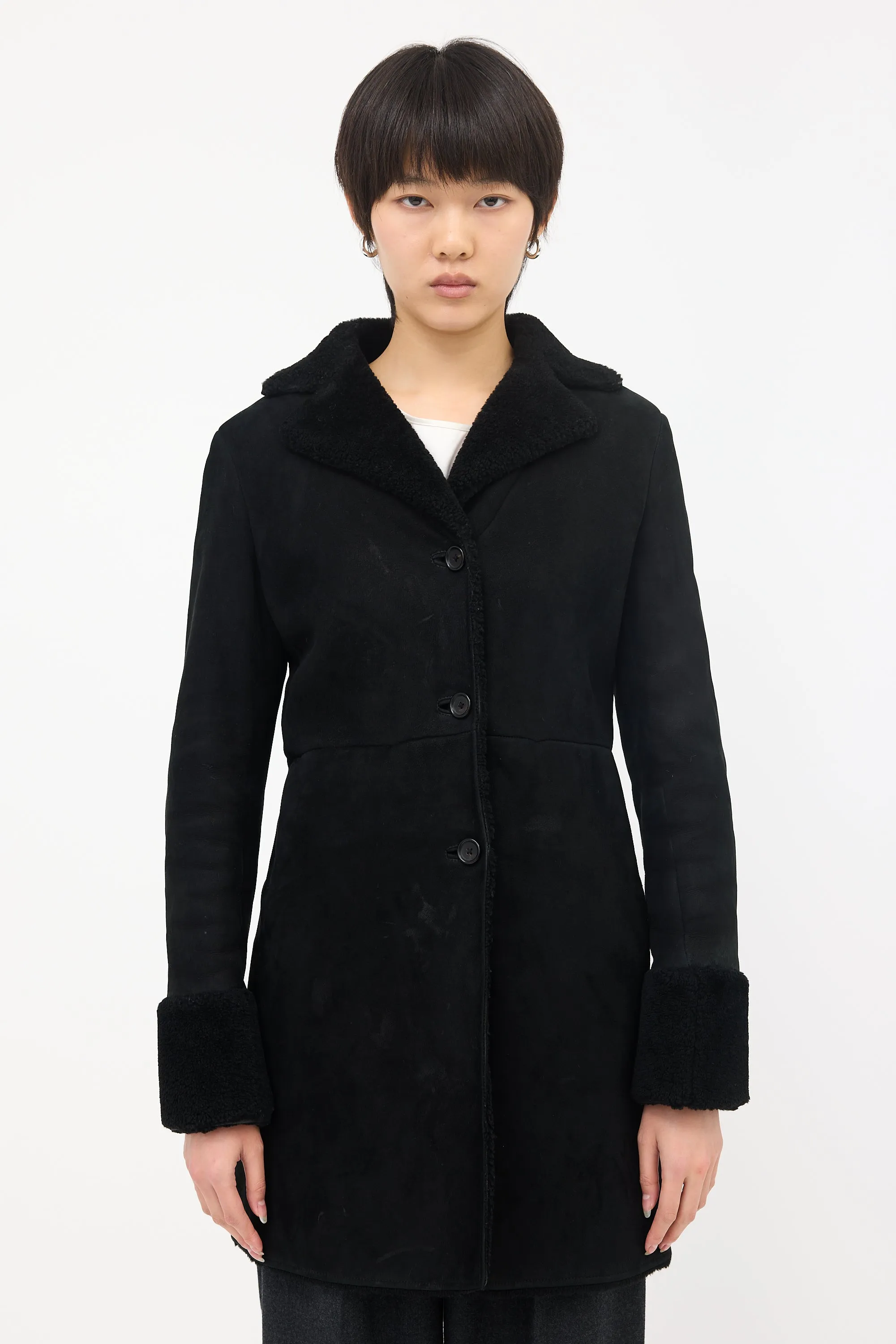Suede Shearling Coat sold by VSP Consignment product image thumbnail 2
