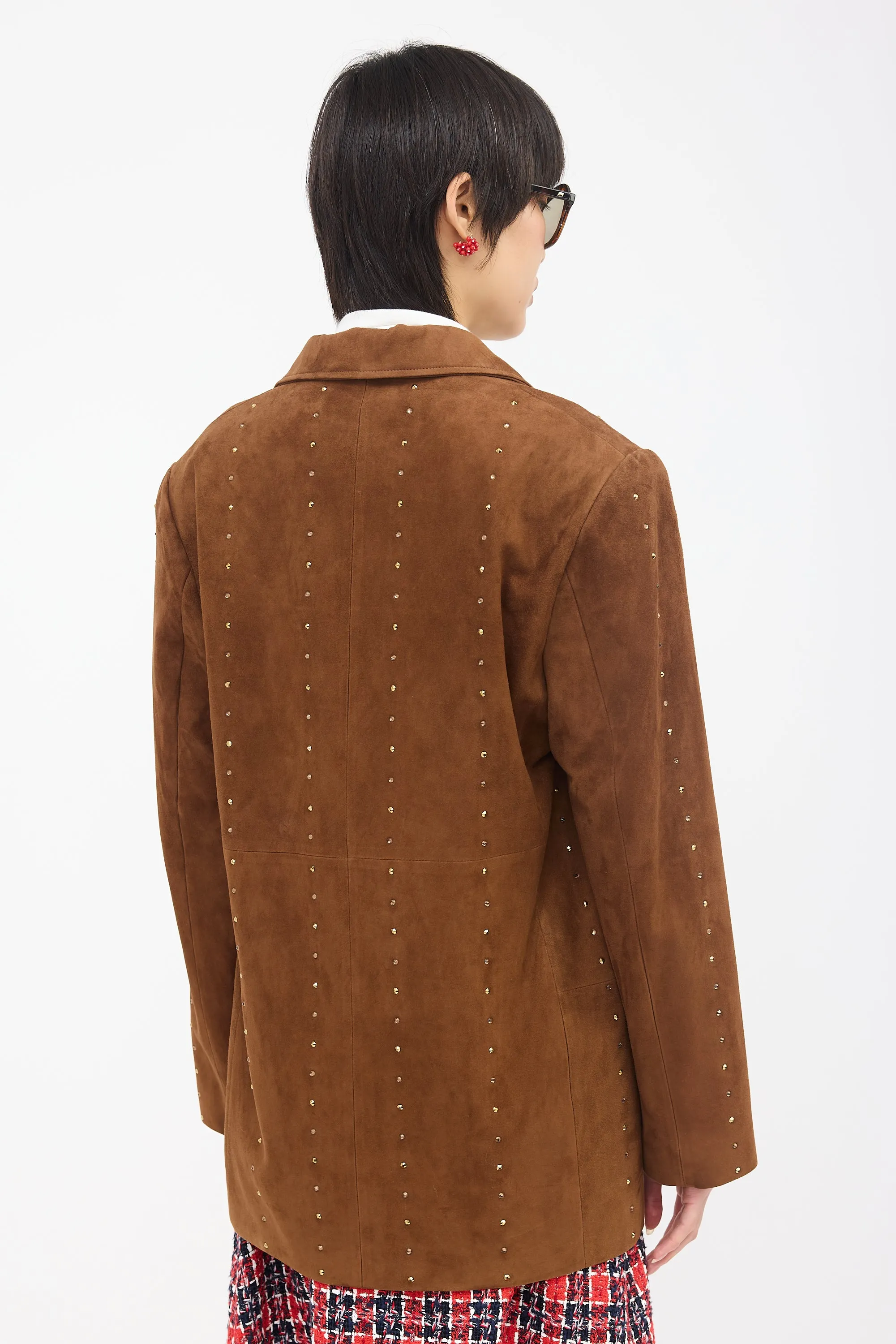 Suede Rhinestone Blazer sold by VSP Consignment product image thumbnail 4