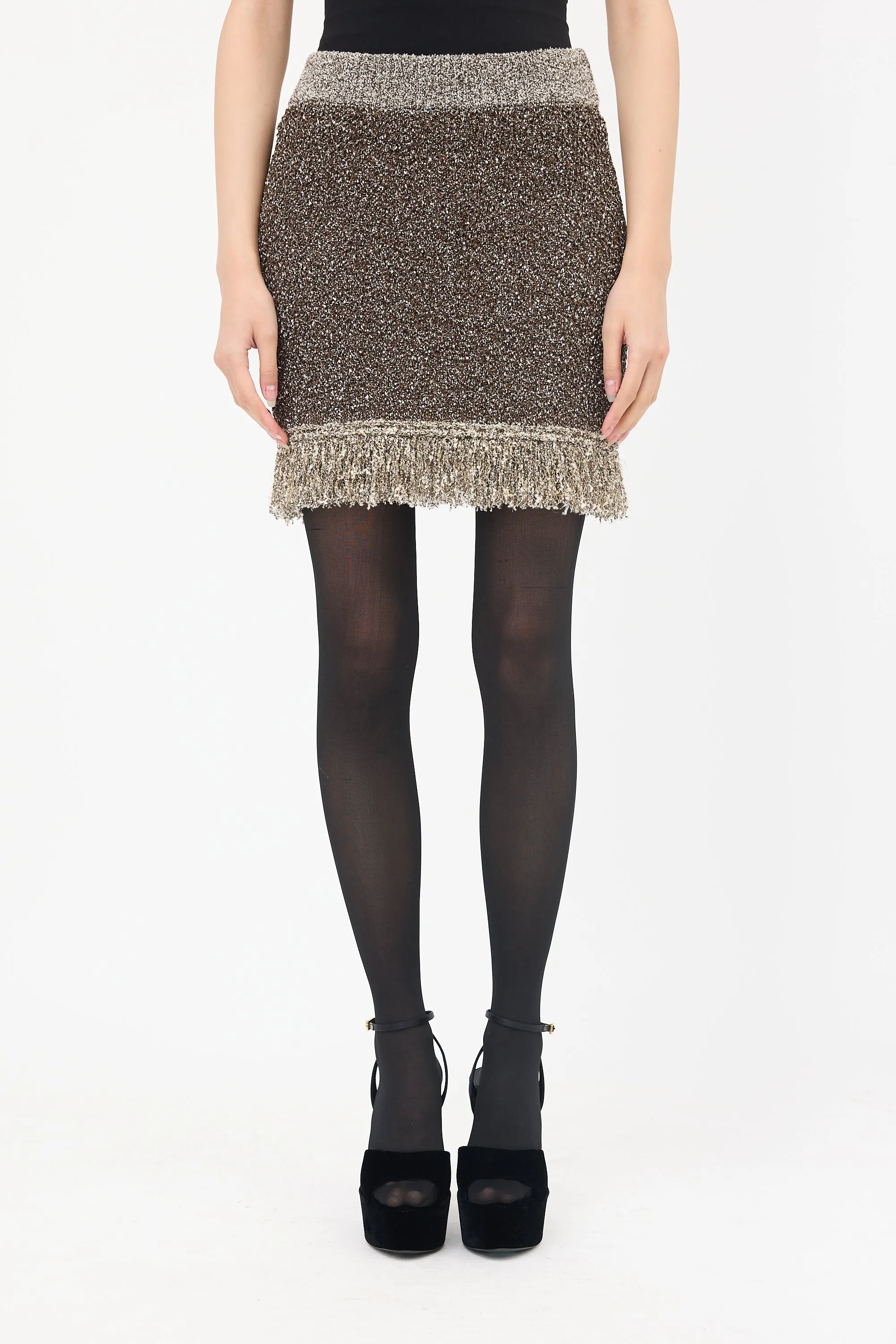 Bouclé Sequin Bianca Skirt sold by VSP Consignment