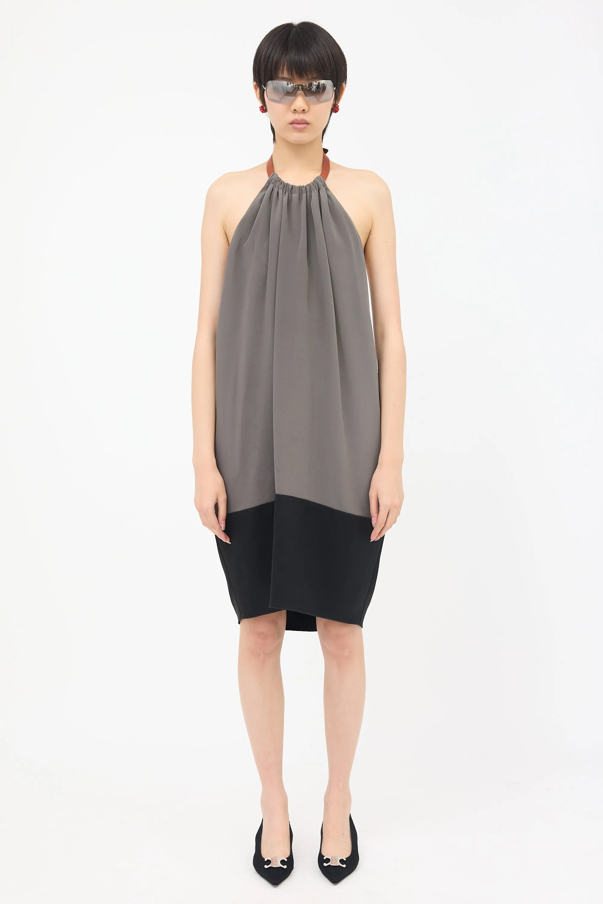 Silk Halter Neck Mini Dress sold by VSP Consignment product image thumbnail 2