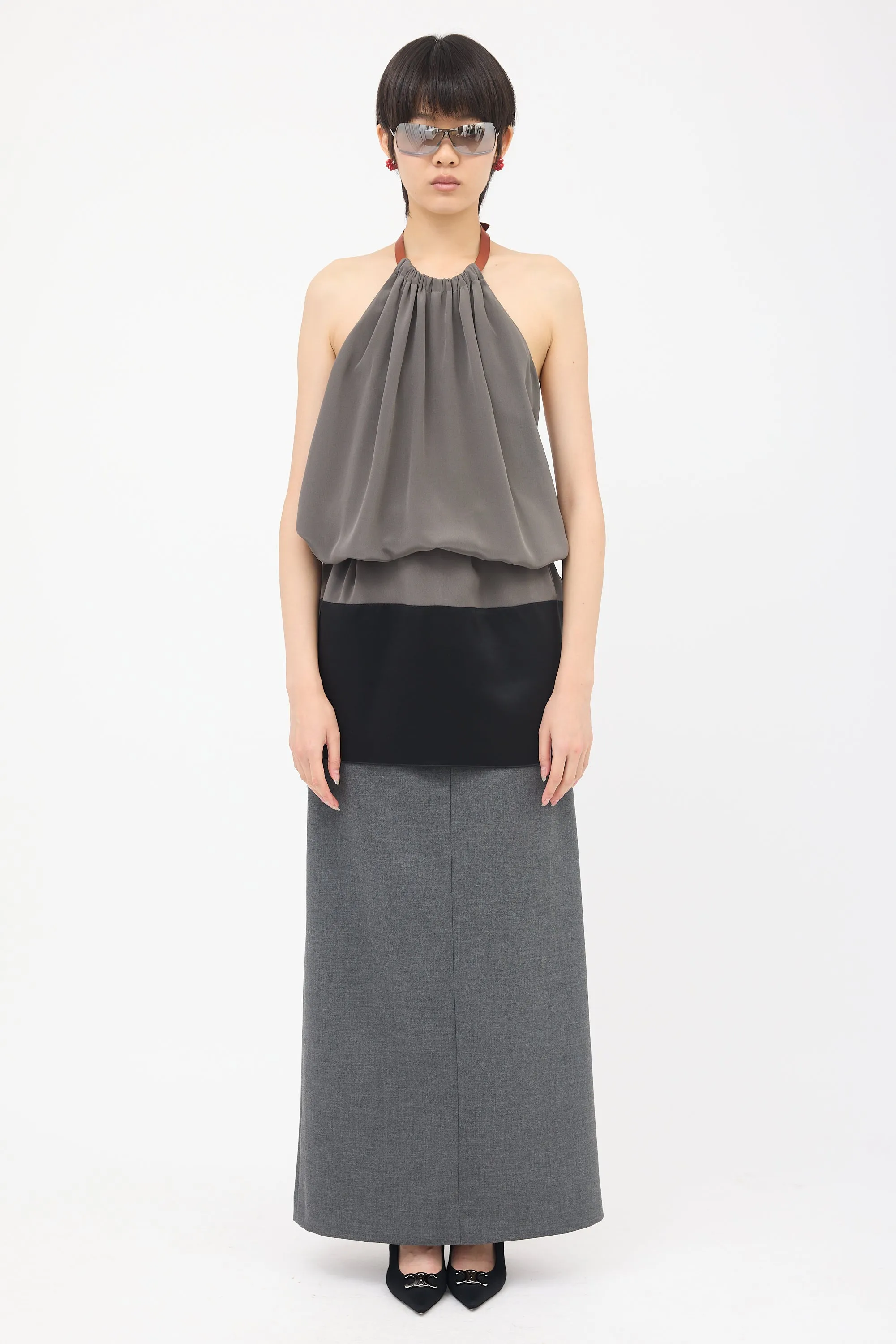 Silk Halter Neck Mini Dress sold by VSP Consignment product image thumbnail 5