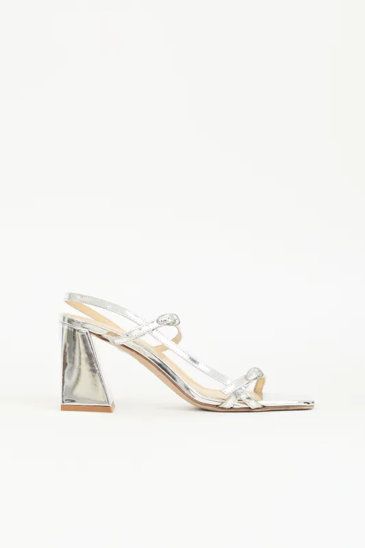 Metallic Leather Greta Sandal sold by VSP Consignment
