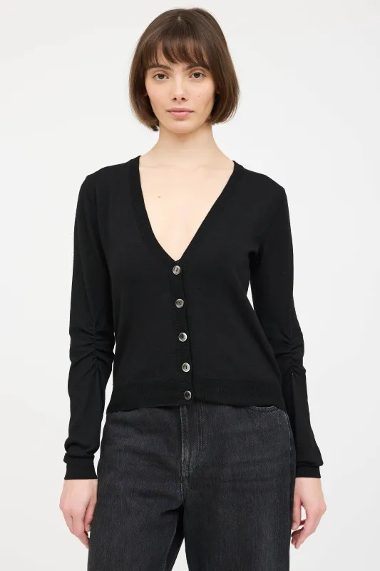 Gathered Knit Cardigan sold by VSP Consignment