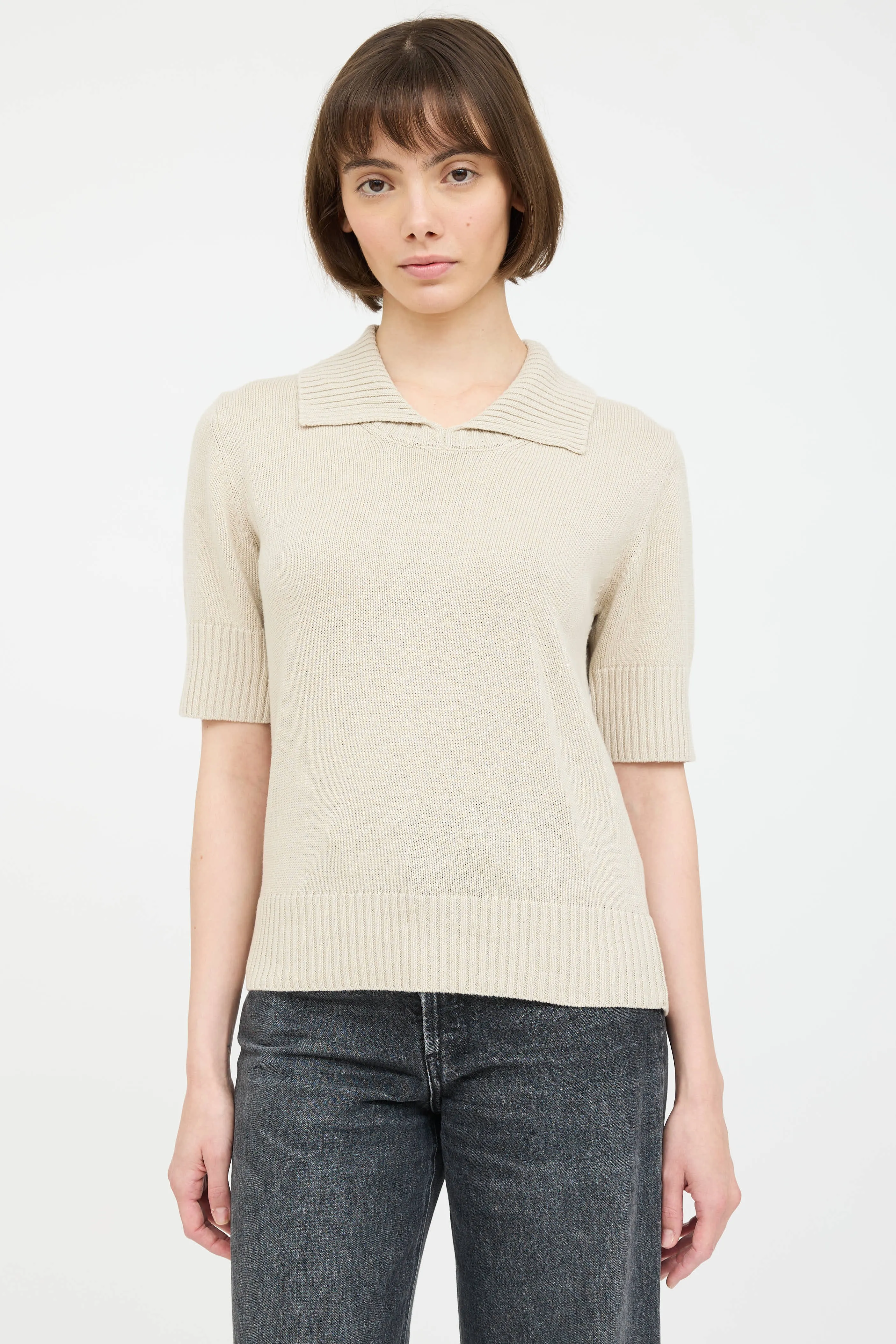 Knit Polo Top sold by VSP Consignment product image thumbnail 2