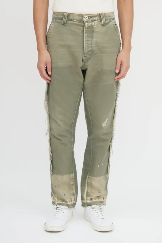 Splatter Carpenter Flare Jeans sold by VSP Consignment