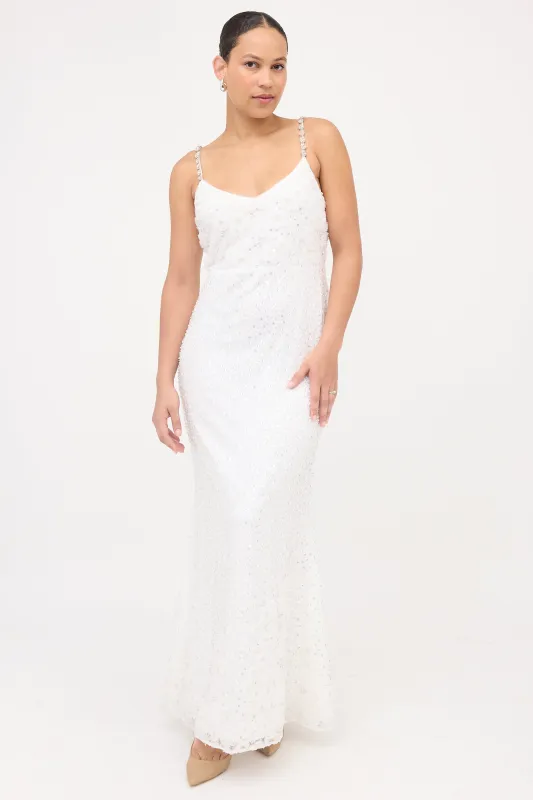 Beaded Sequin Maxi Dress sold by VSP Consignment