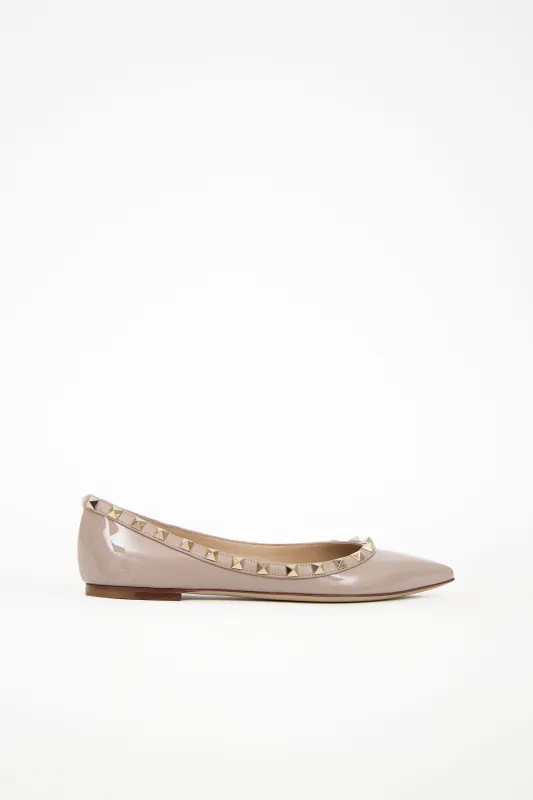 Patent Rockstud Ballet Flat sold by VSP Consignment