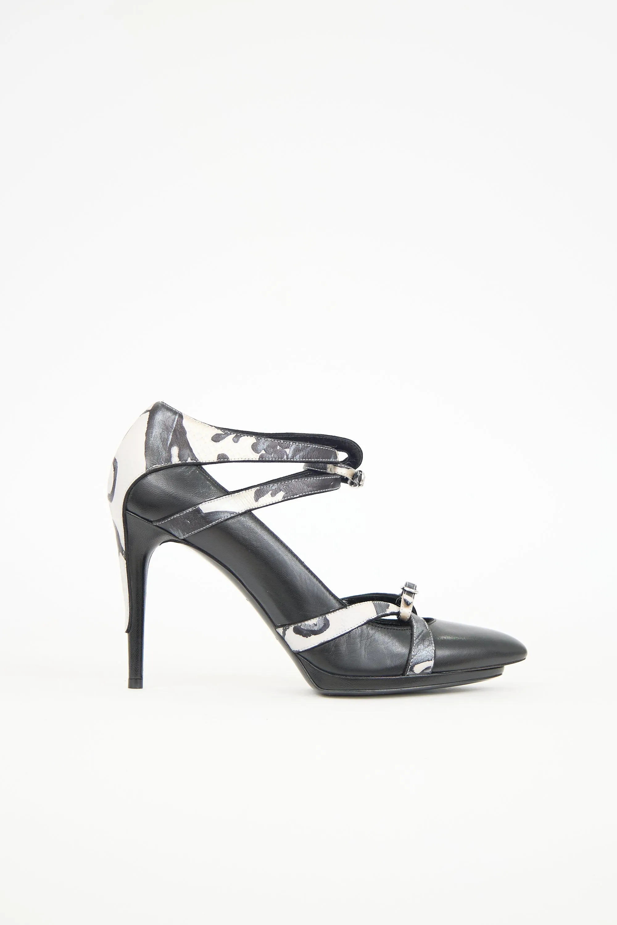 Leather Cut Out Camo Pump sold by VSP Consignment