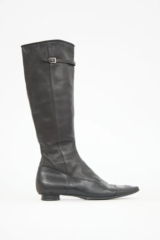 Leather Perforated CC Boot sold by VSP Consignment