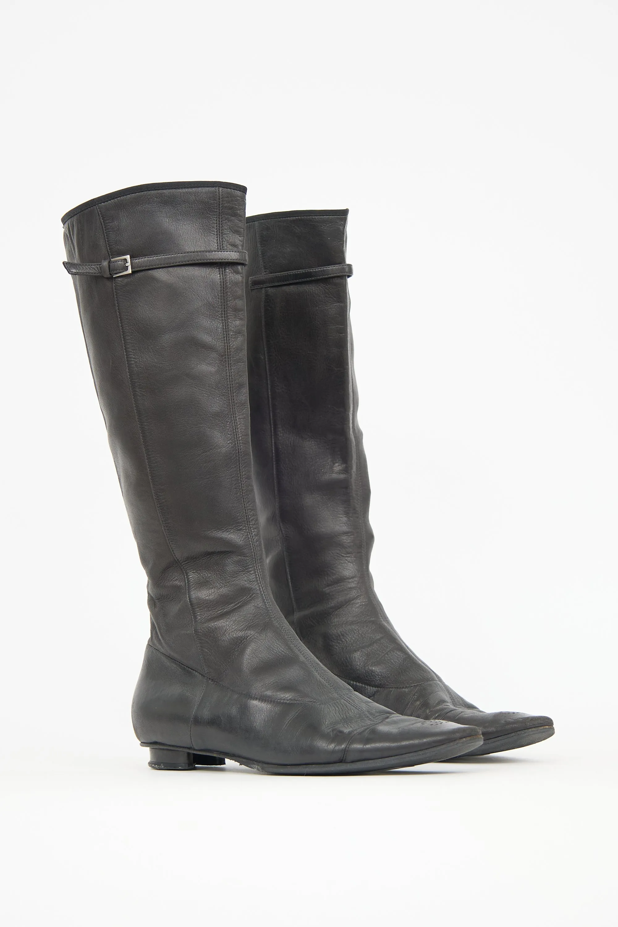 Leather Perforated CC Boot sold by VSP Consignment product image thumbnail 3
