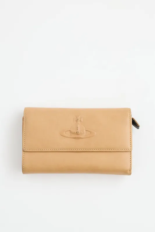 Leather Orb Tri-fold Wallet sold by VSP Consignment