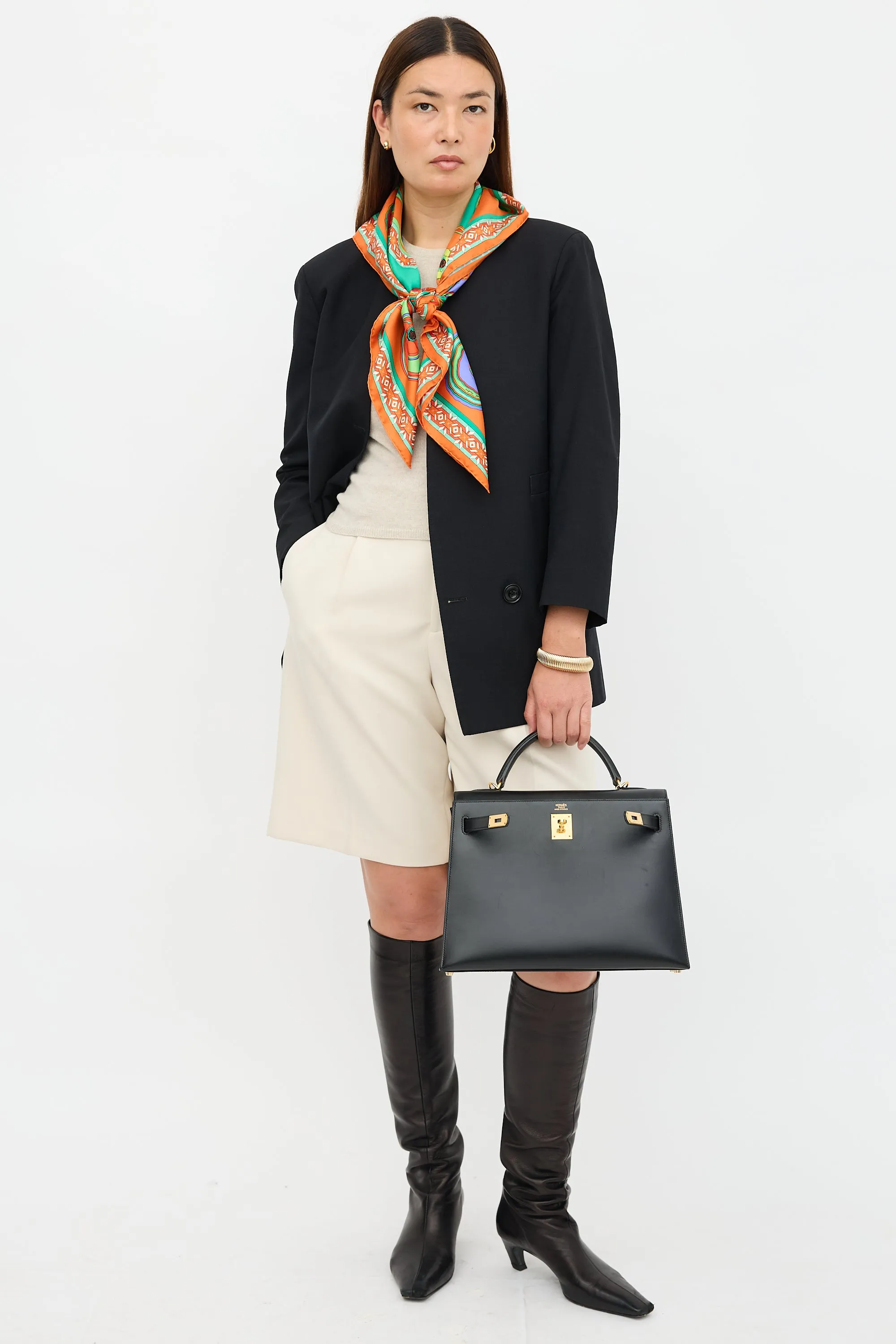 2004 Noir H Box Kelly Sellier 32 Bag sold by VSP Consignment product image thumbnail 3