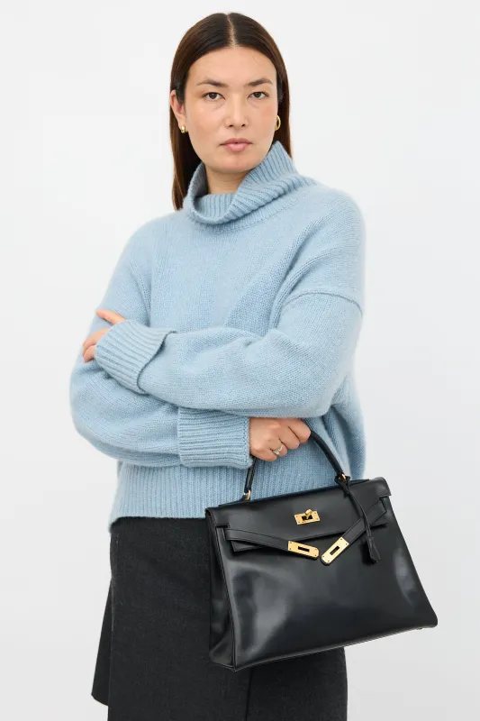 Vintage Noir H Box Kelly Sellier 32 Bag sold by VSP Consignment