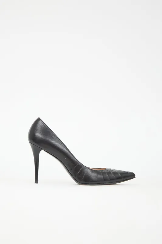 Pleated Leather Pump sold by VSP Consignment