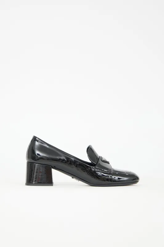 Patent Heeled Penny Loafer sold by VSP Consignment