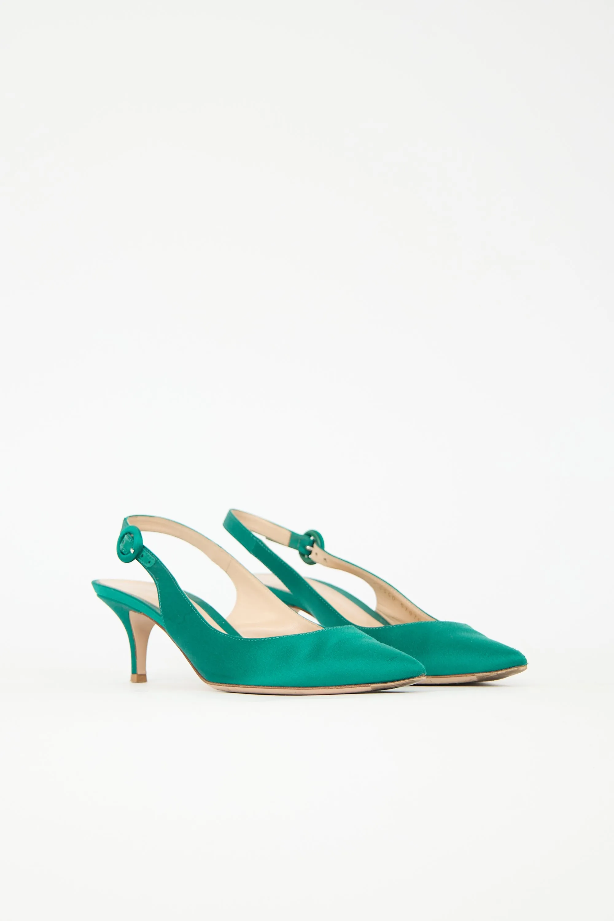 Satin Anna Slingback Pump sold by VSP Consignment product image thumbnail 2