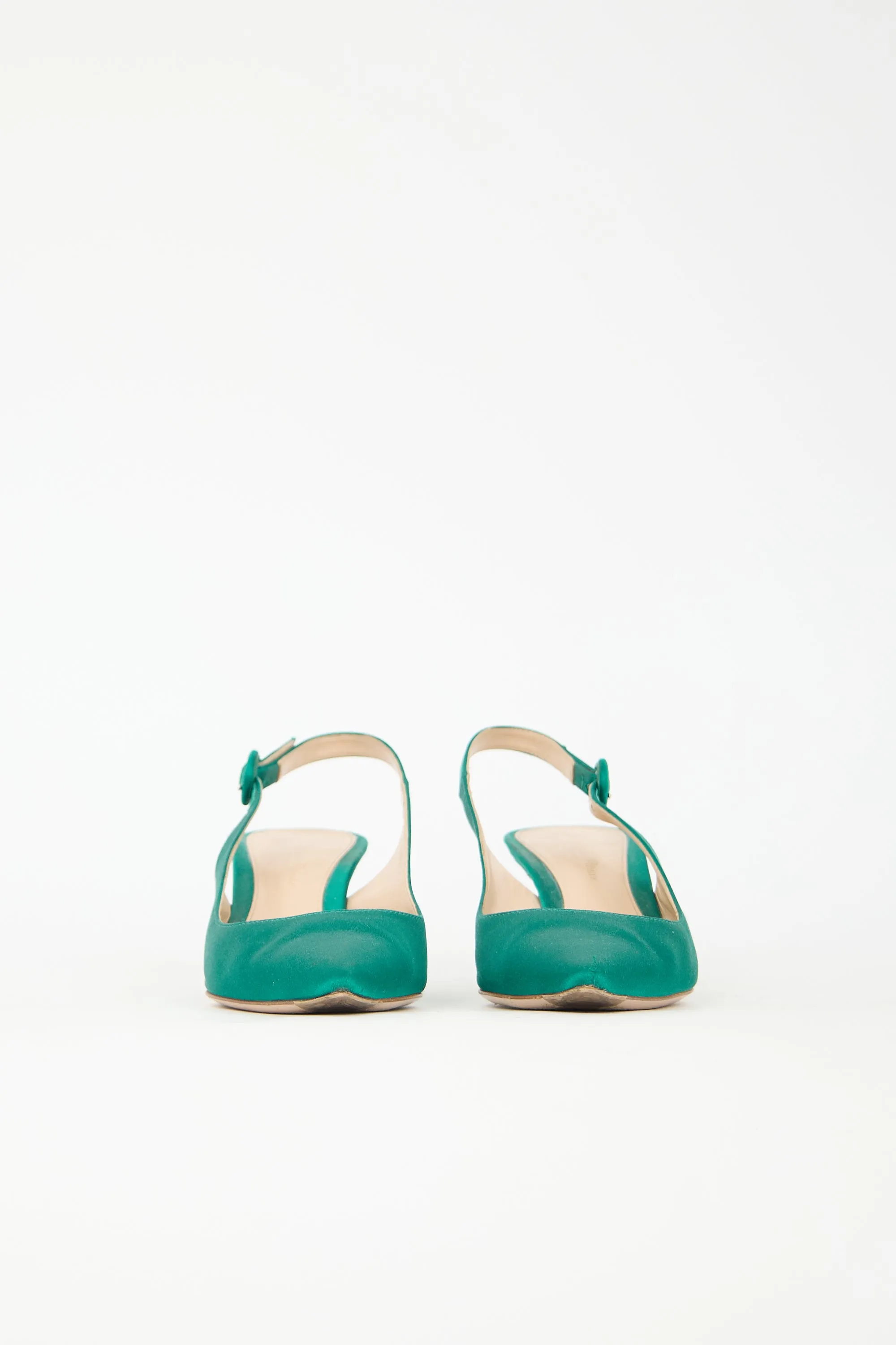Satin Anna Slingback Pump sold by VSP Consignment product image thumbnail 3