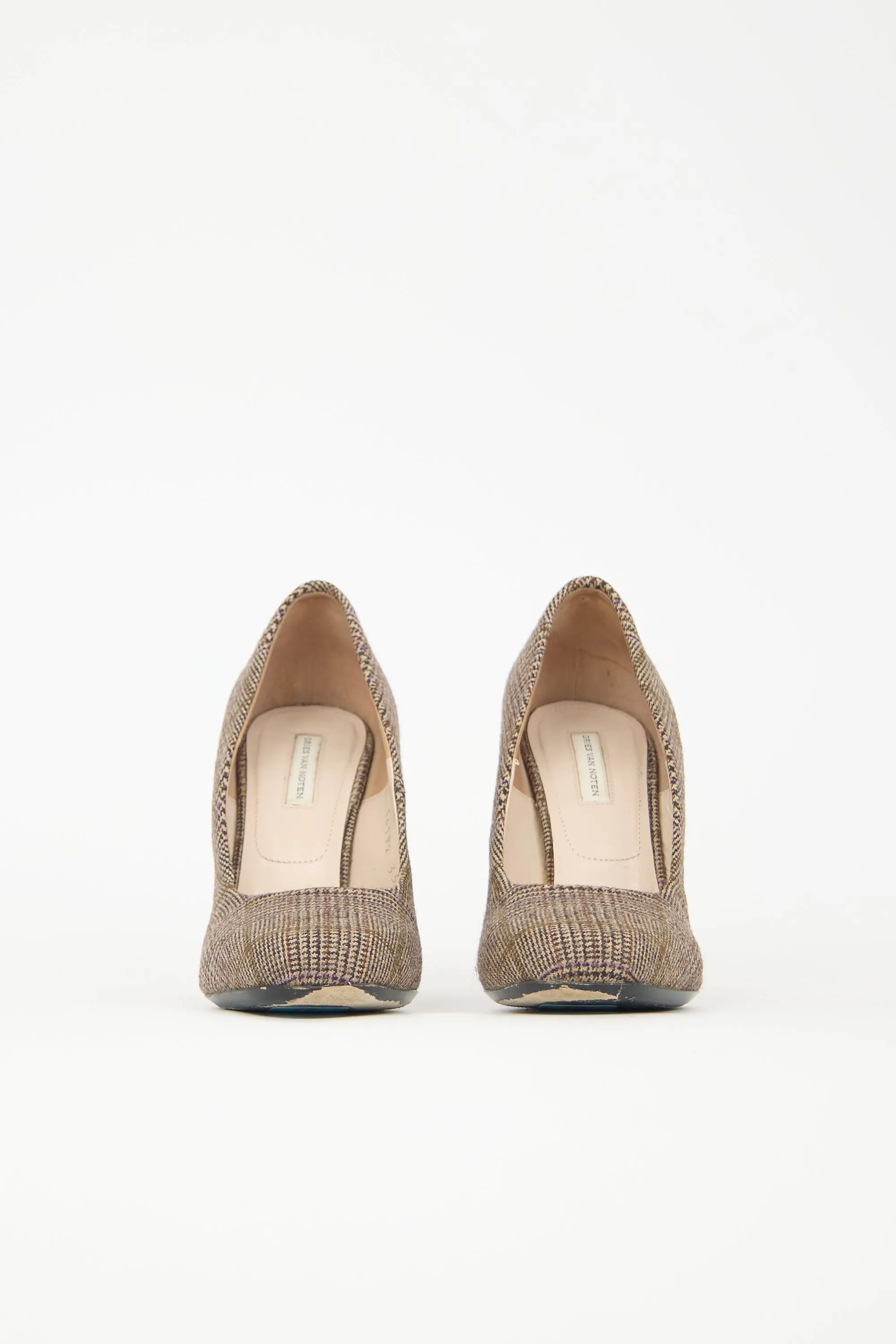 Wool Embellished Check Pump sold by VSP Consignment product image thumbnail 3