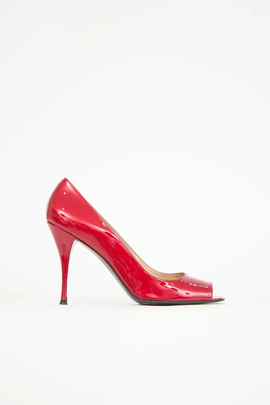 Patent Square Toe Pump made by VSP Consignment