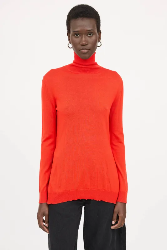 Wool Knit Zip Turtleneck sold by VSP Consignment