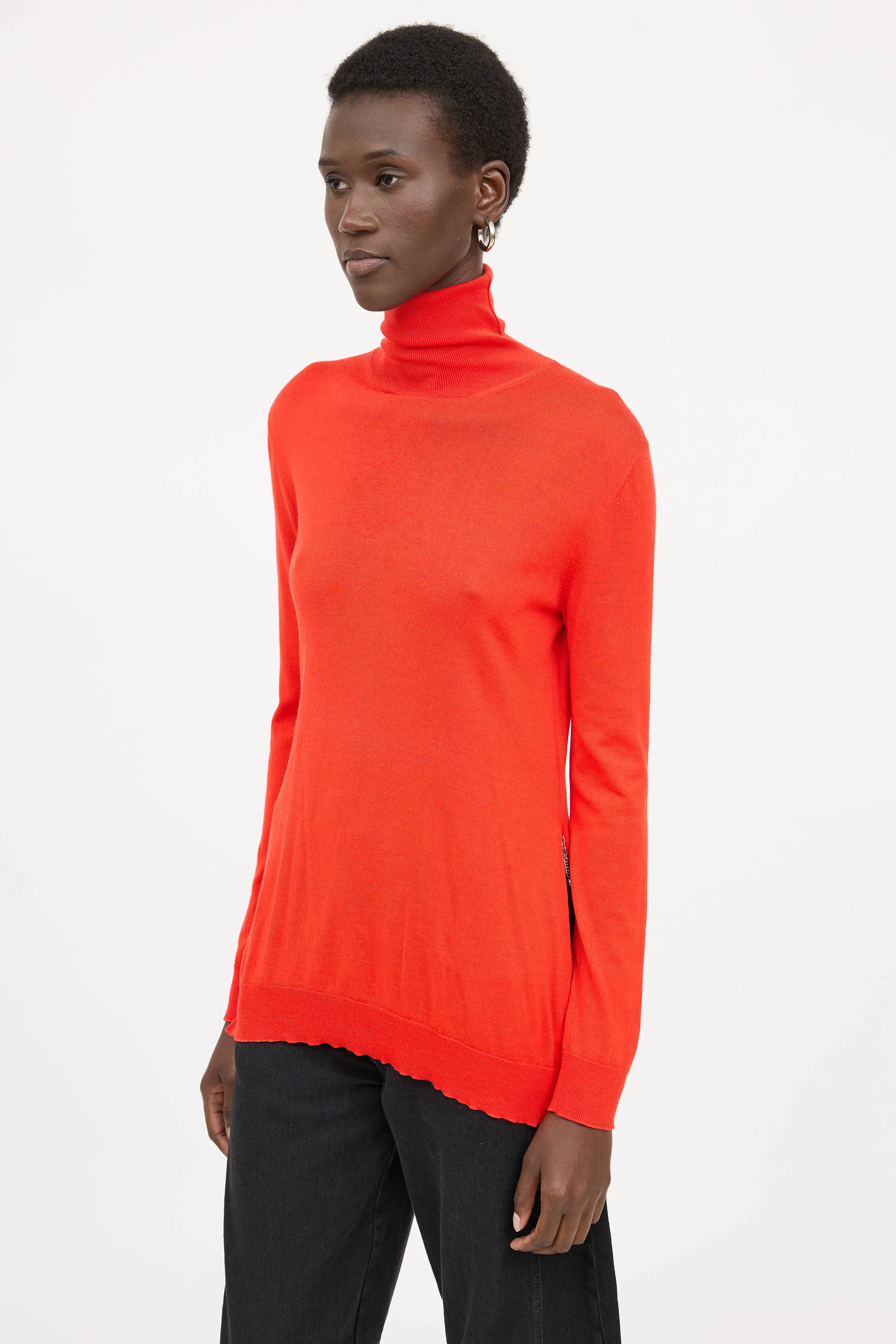 Wool Knit Zip Turtleneck sold by VSP Consignment product image thumbnail 3