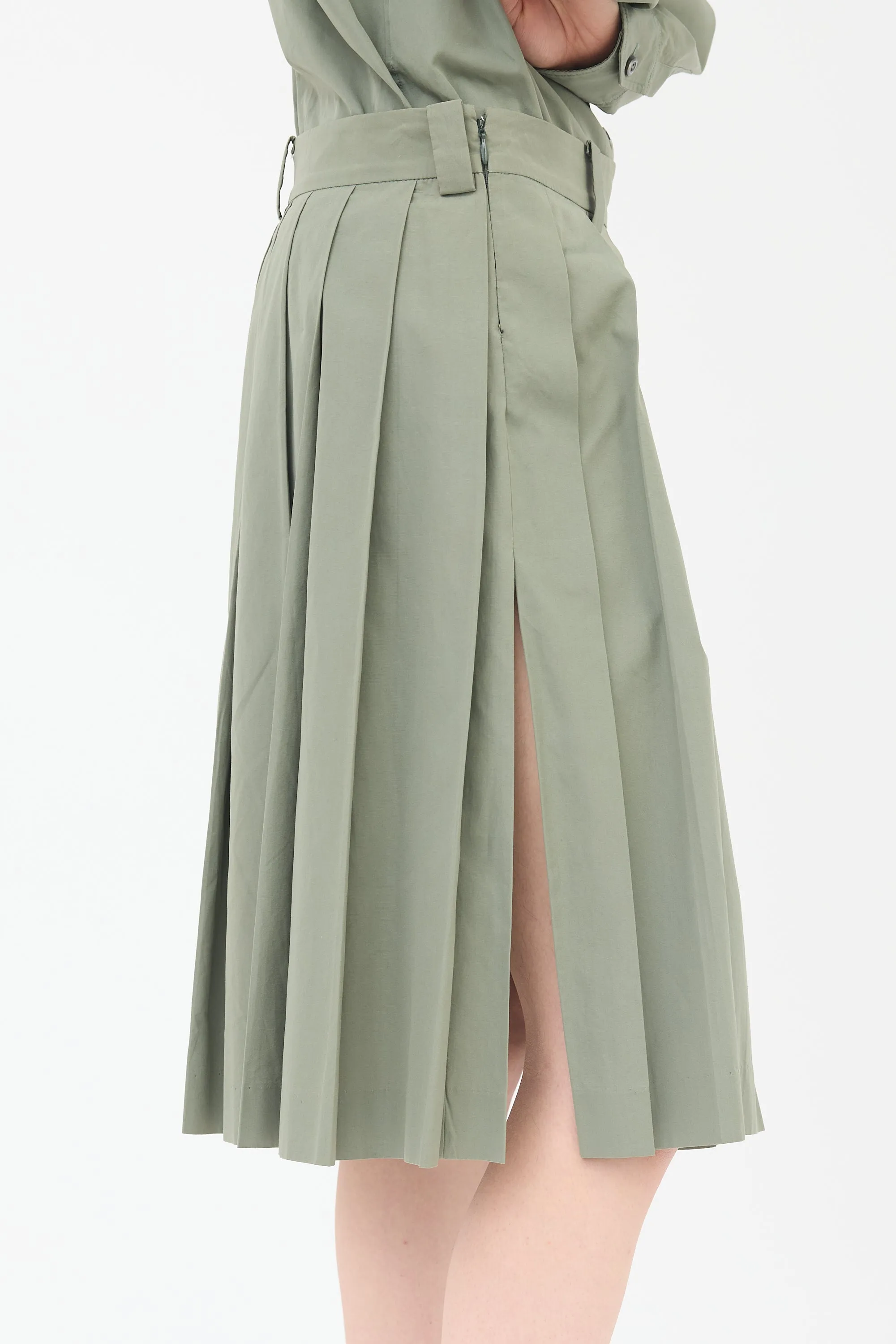 Poplin Pleated Midi Skirt sold by VSP Consignment product image thumbnail 5