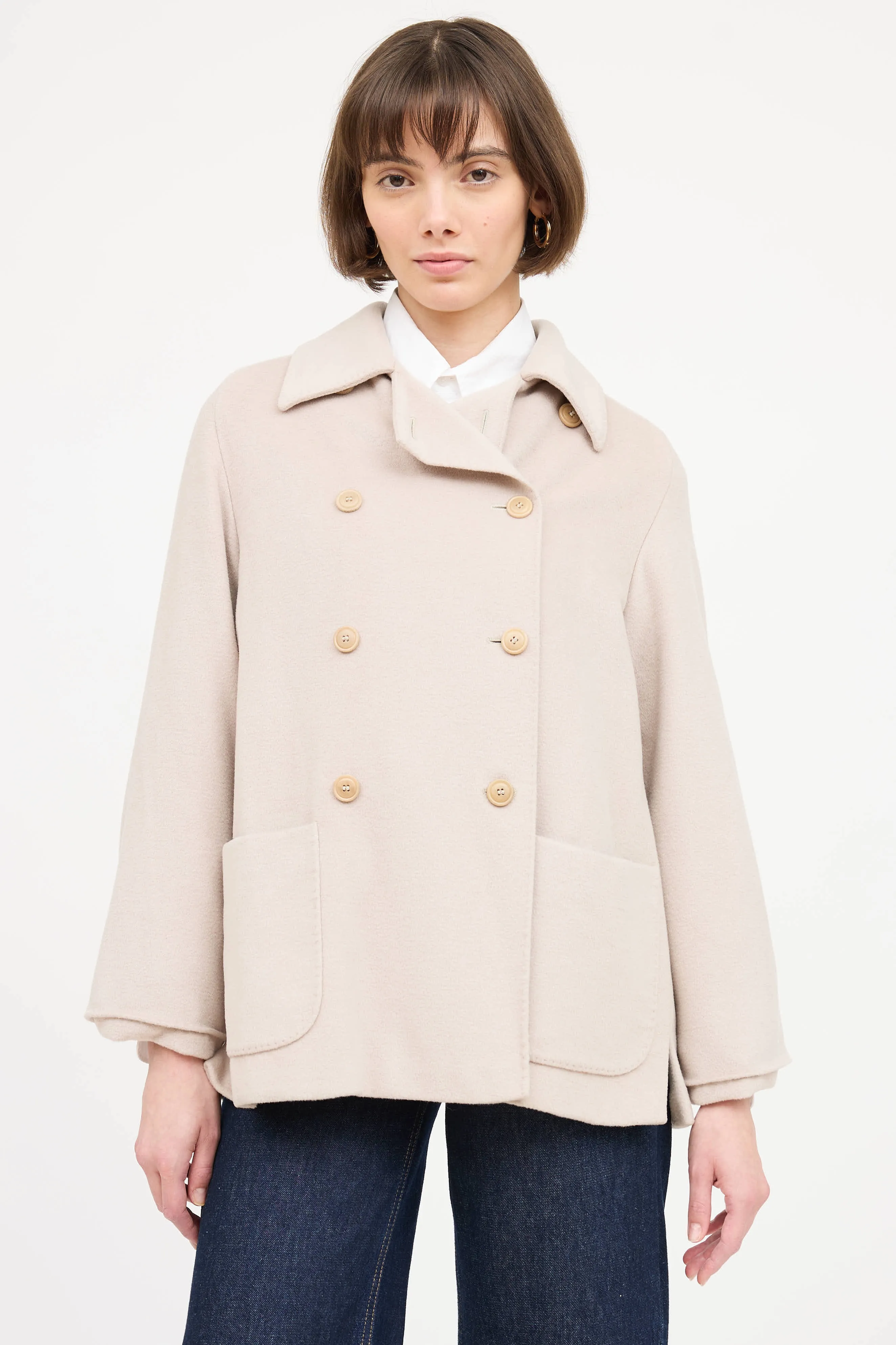 Wool Double Breasted Jacket sold by VSP Consignment