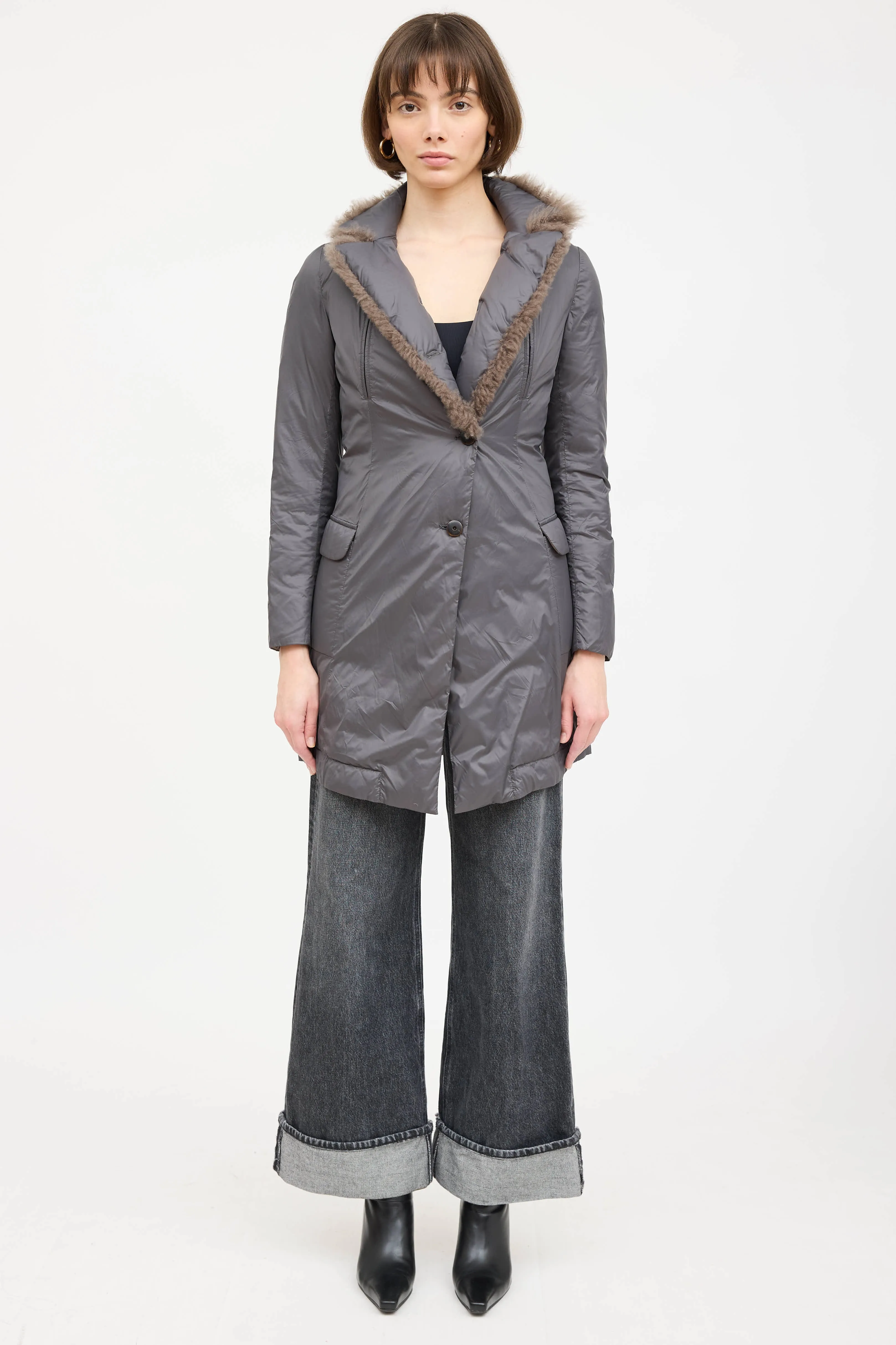 Padded Fur Trim Coat sold by VSP Consignment product image thumbnail 2