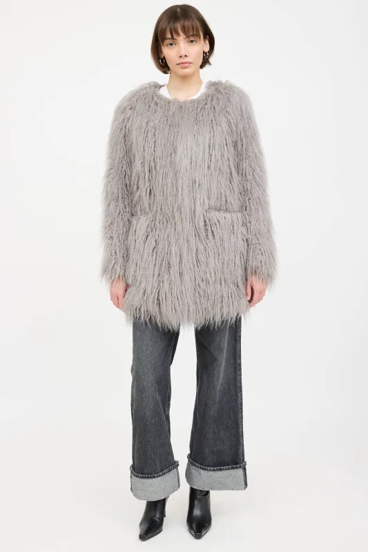 Faux Fur Shaggy Coat made by Smythe