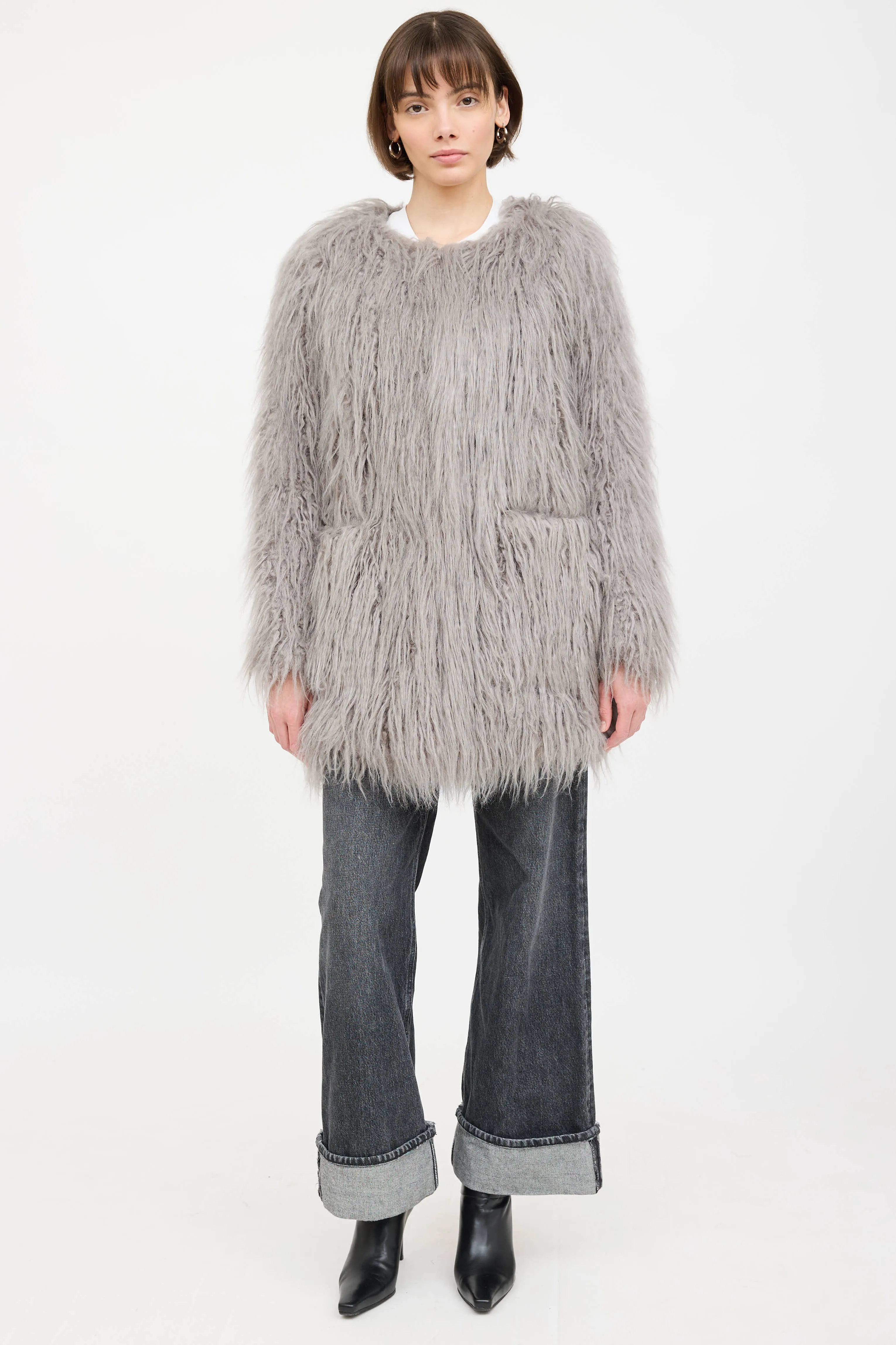Faux Fur Shaggy Coat sold by VSP Consignment