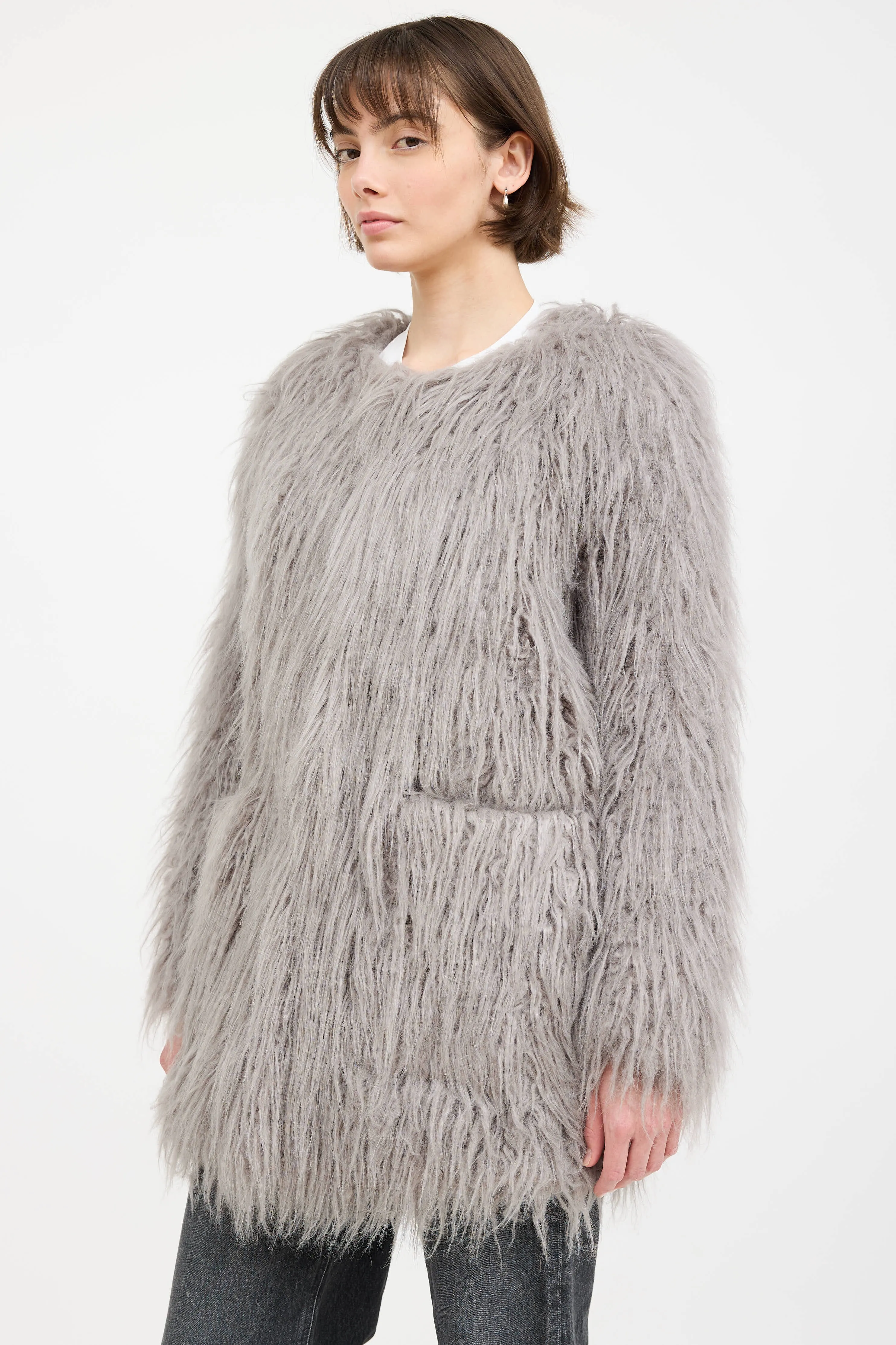 Faux Fur Shaggy Coat sold by VSP Consignment product image thumbnail 3
