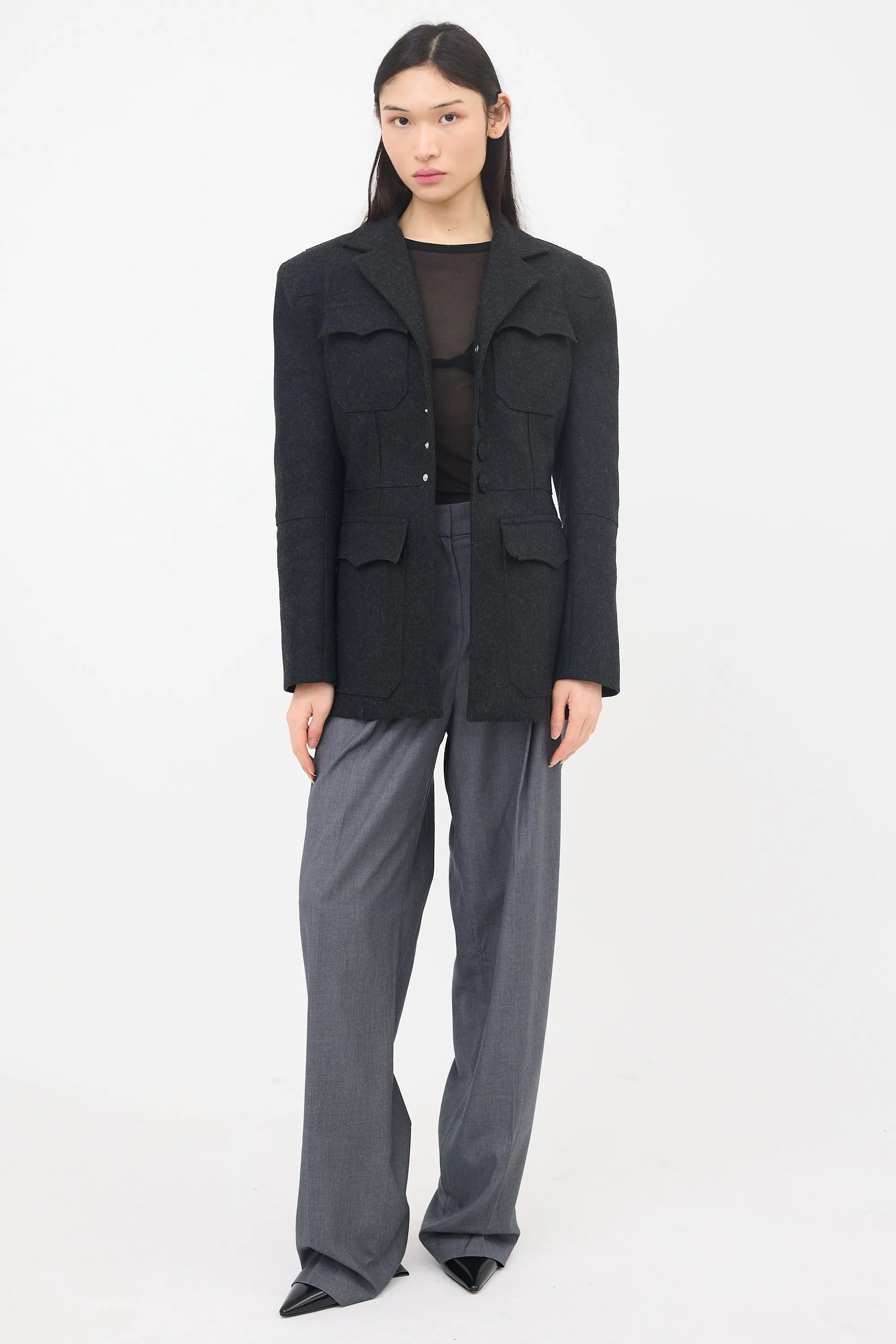 Felted Wool Cyber Jacket sold by VSP Consignment product image thumbnail 5