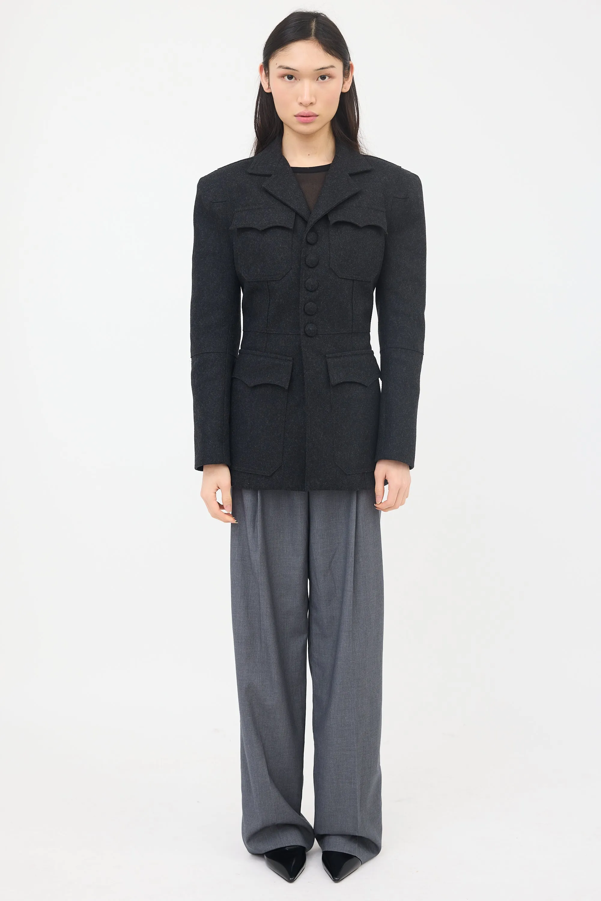 Felted Wool Cyber Jacket sold by VSP Consignment product image thumbnail 2