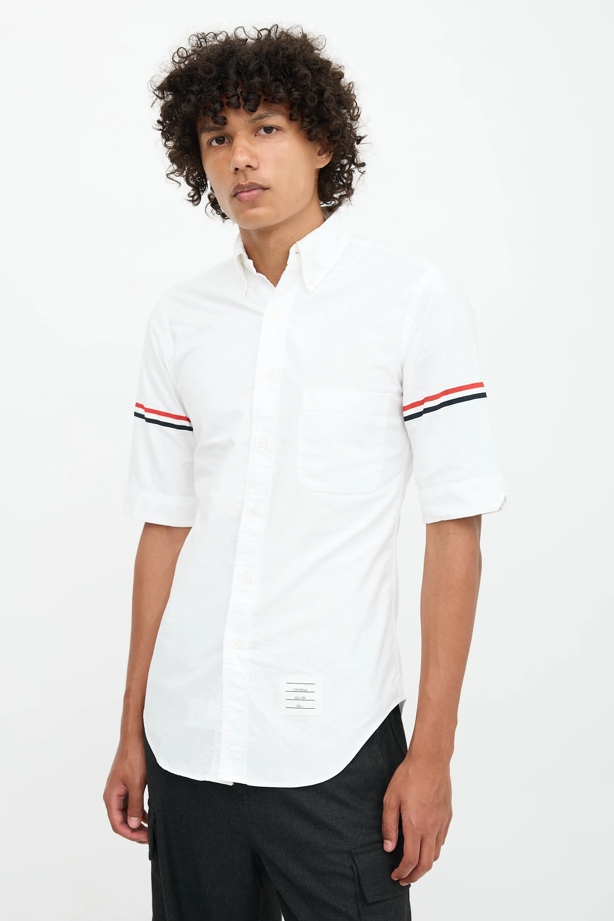 RWB Stripe Short Sleeve Shirt sold by VSP Consignment product image thumbnail 3