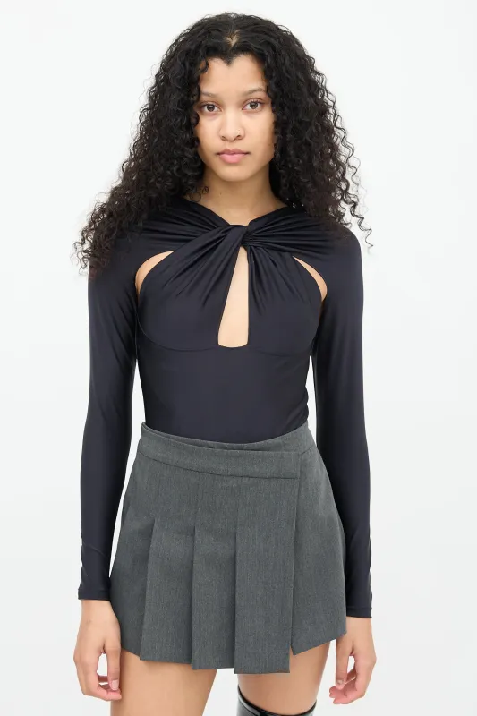 Knotted Cut Out Bodysuit sold by VSP Consignment