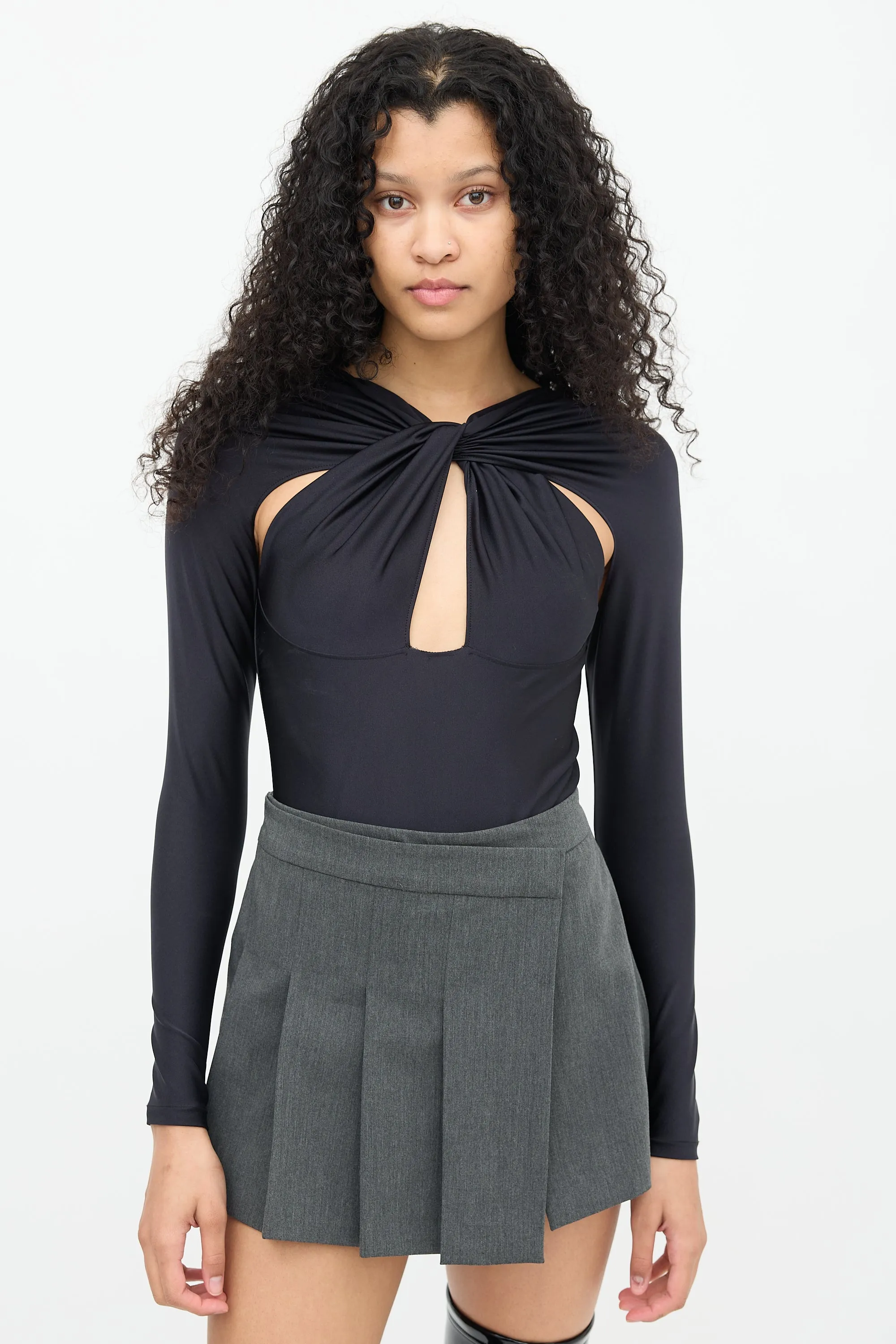 Knotted Cut Out Bodysuit sold by VSP Consignment