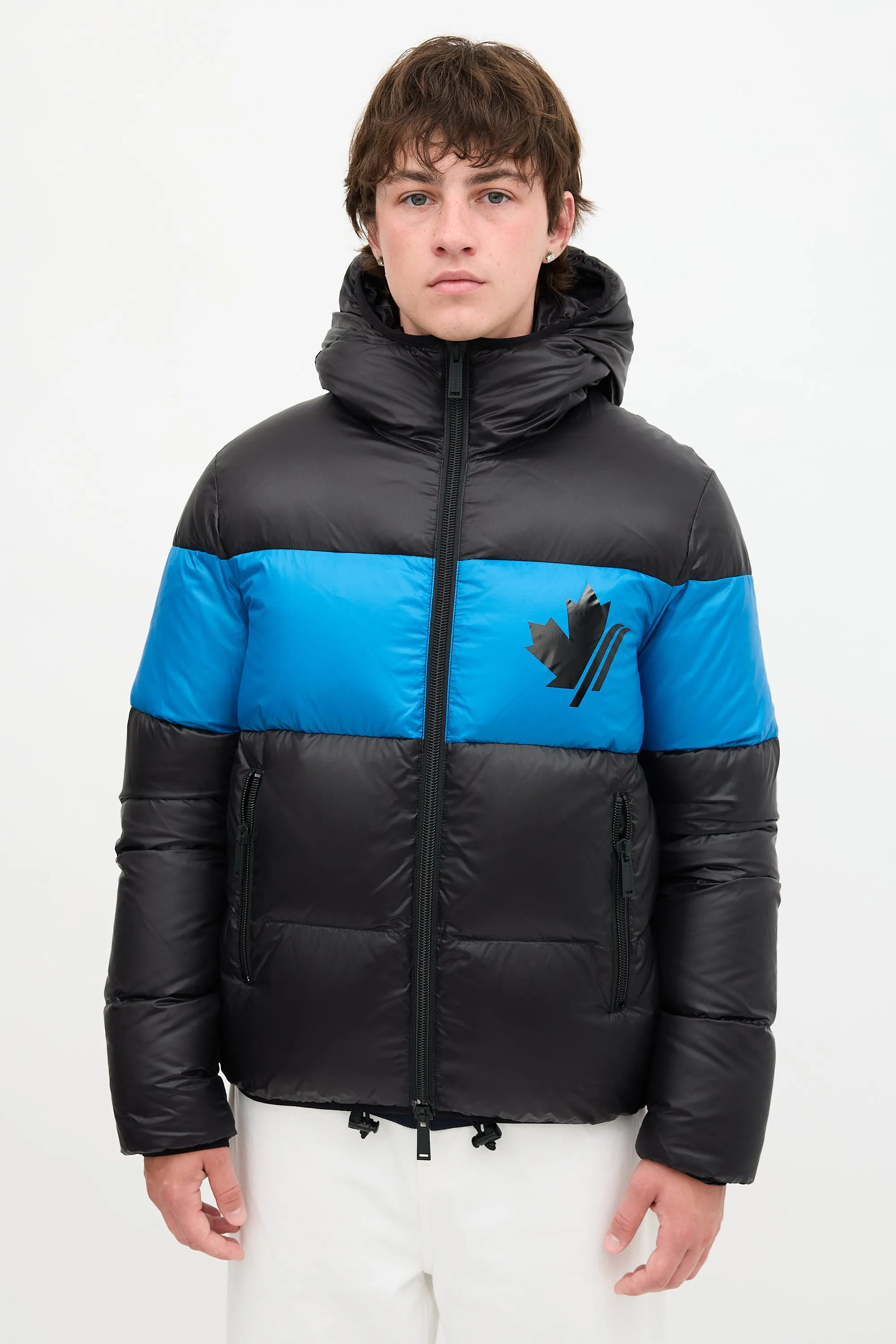Down Colour Block Puffer Jacket sold by VSP Consignment