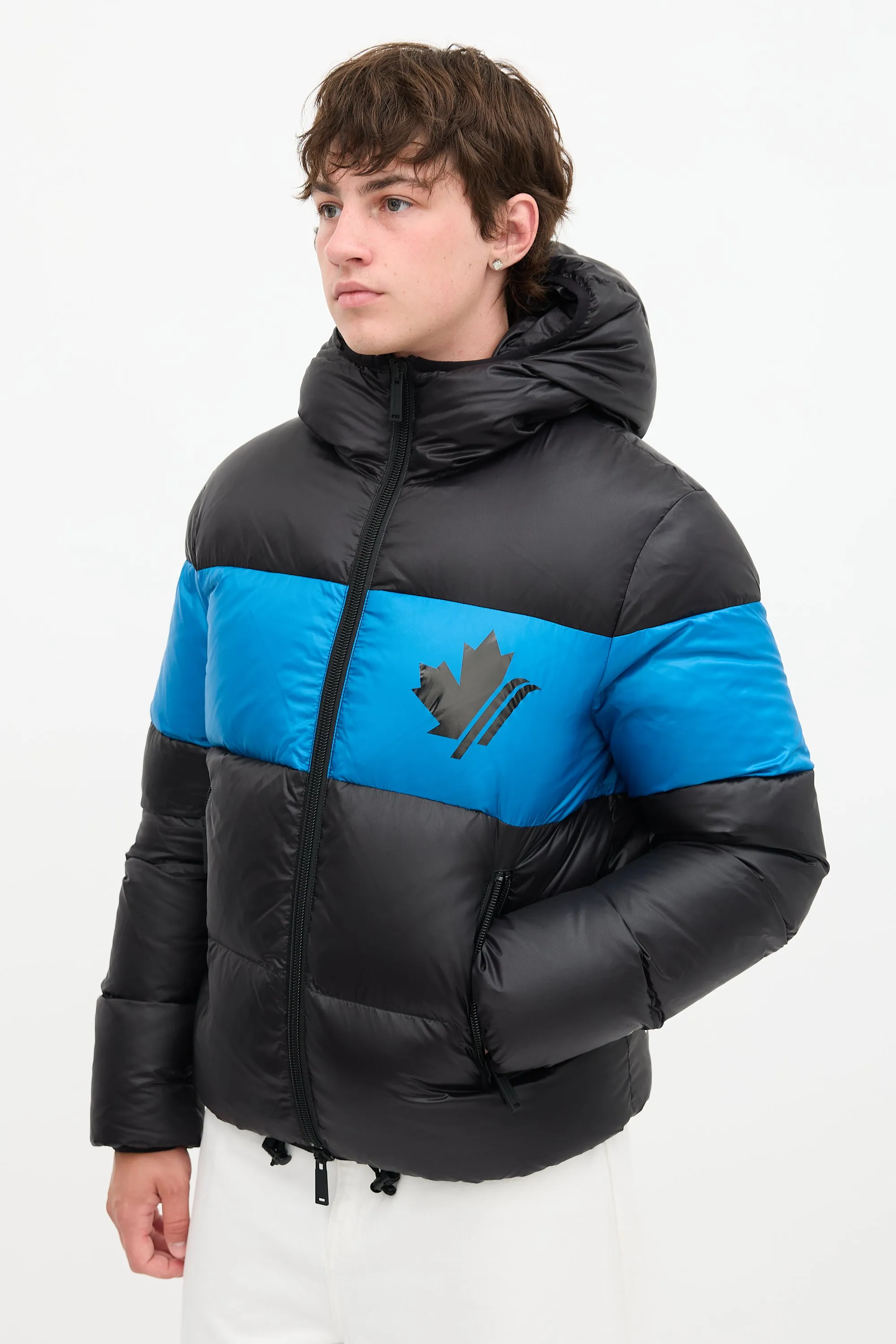 Down Colour Block Puffer Jacket sold by VSP Consignment product image thumbnail 4